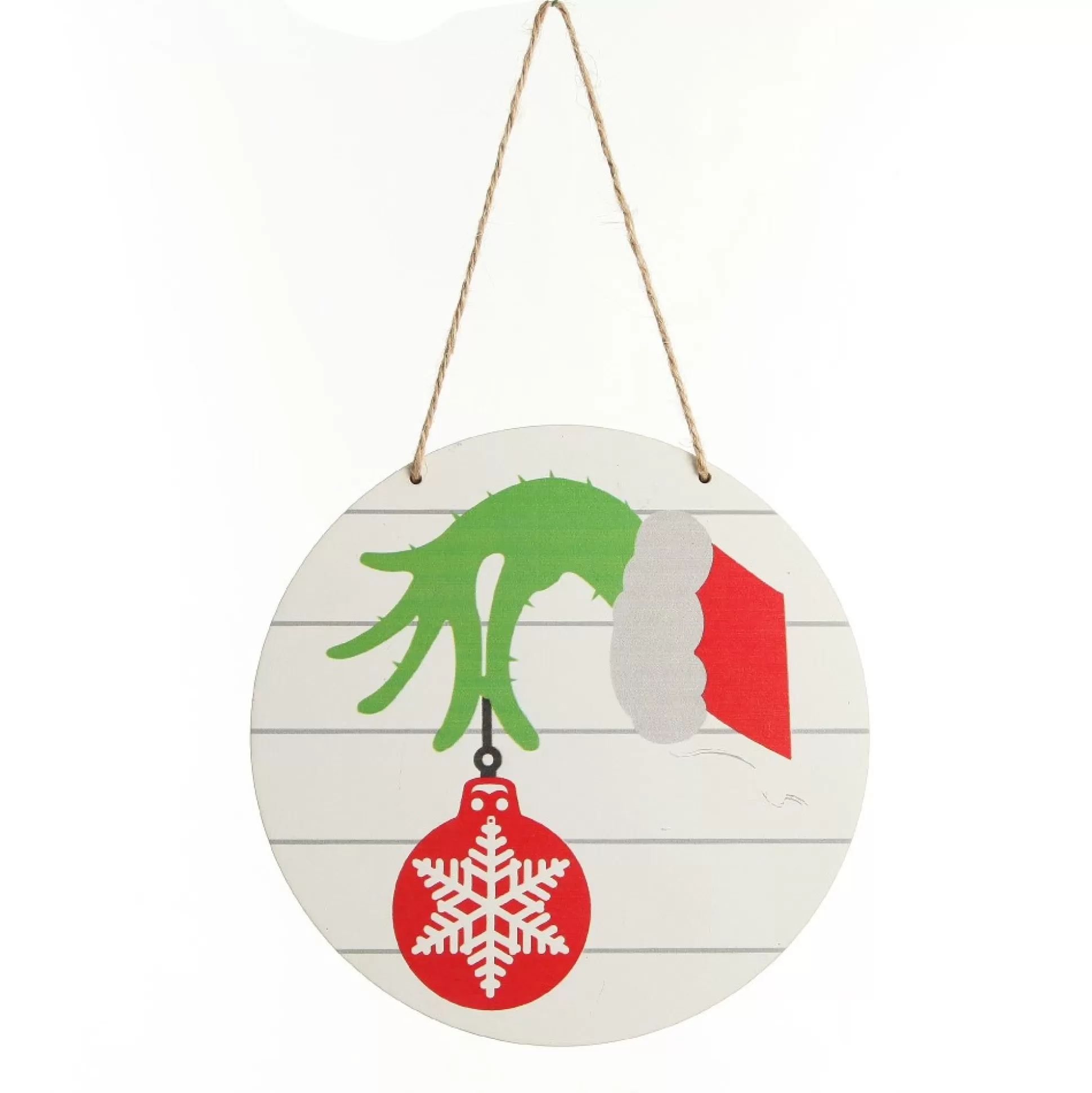 Grinch Holding Bauble Christmas Sign Wall Hangings And Signs |