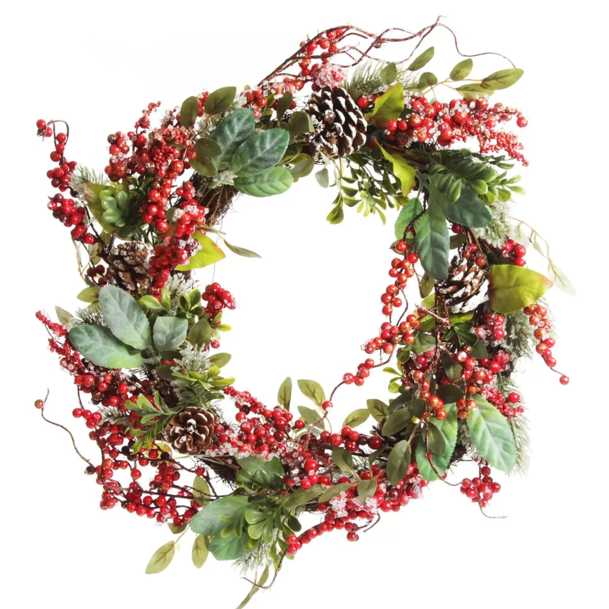 Iced Red Berry Wreath Christmas Wreaths |