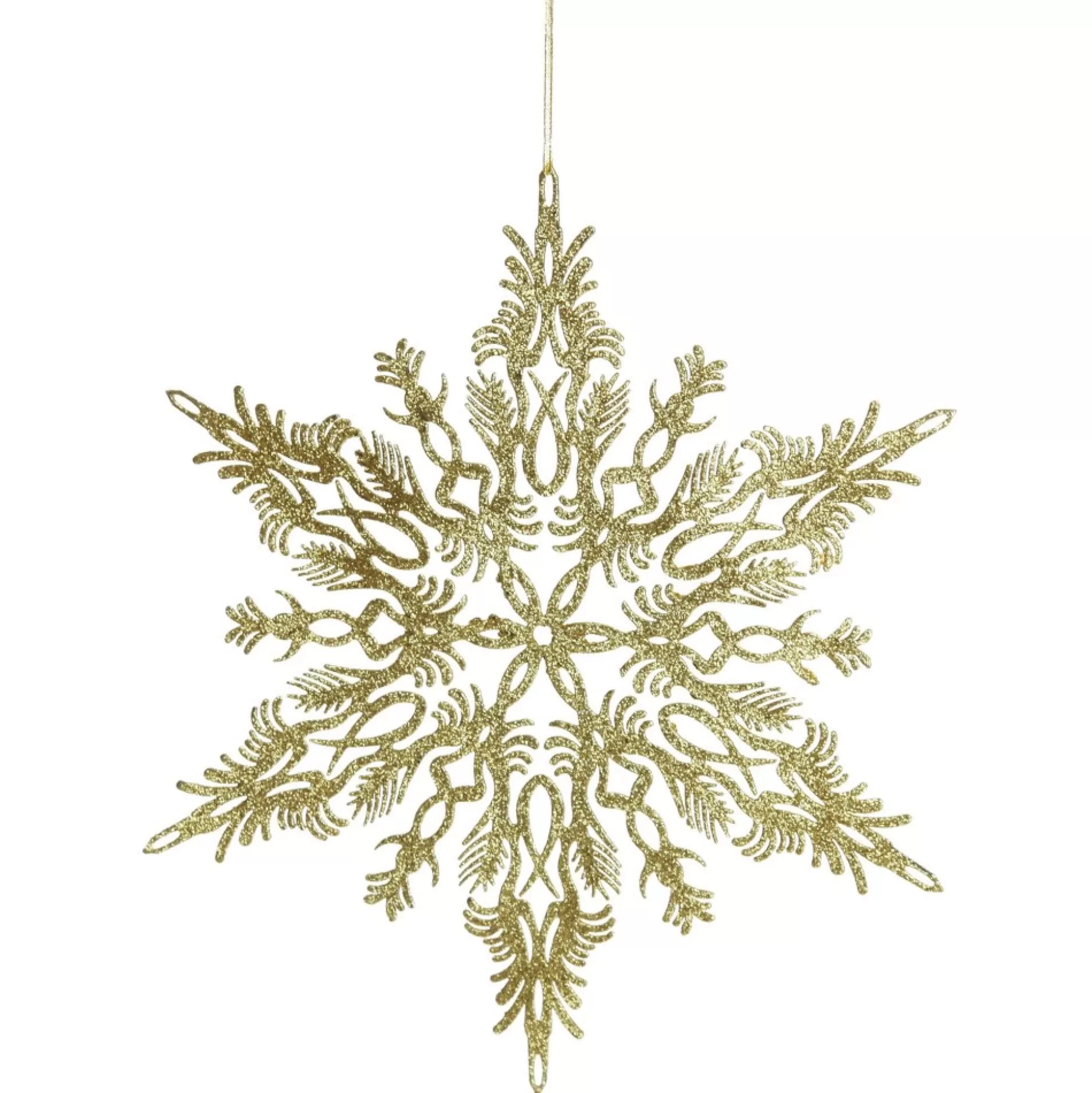 Intricate Gold Hanging Snowflake Decoration Snowflakes And Stars |