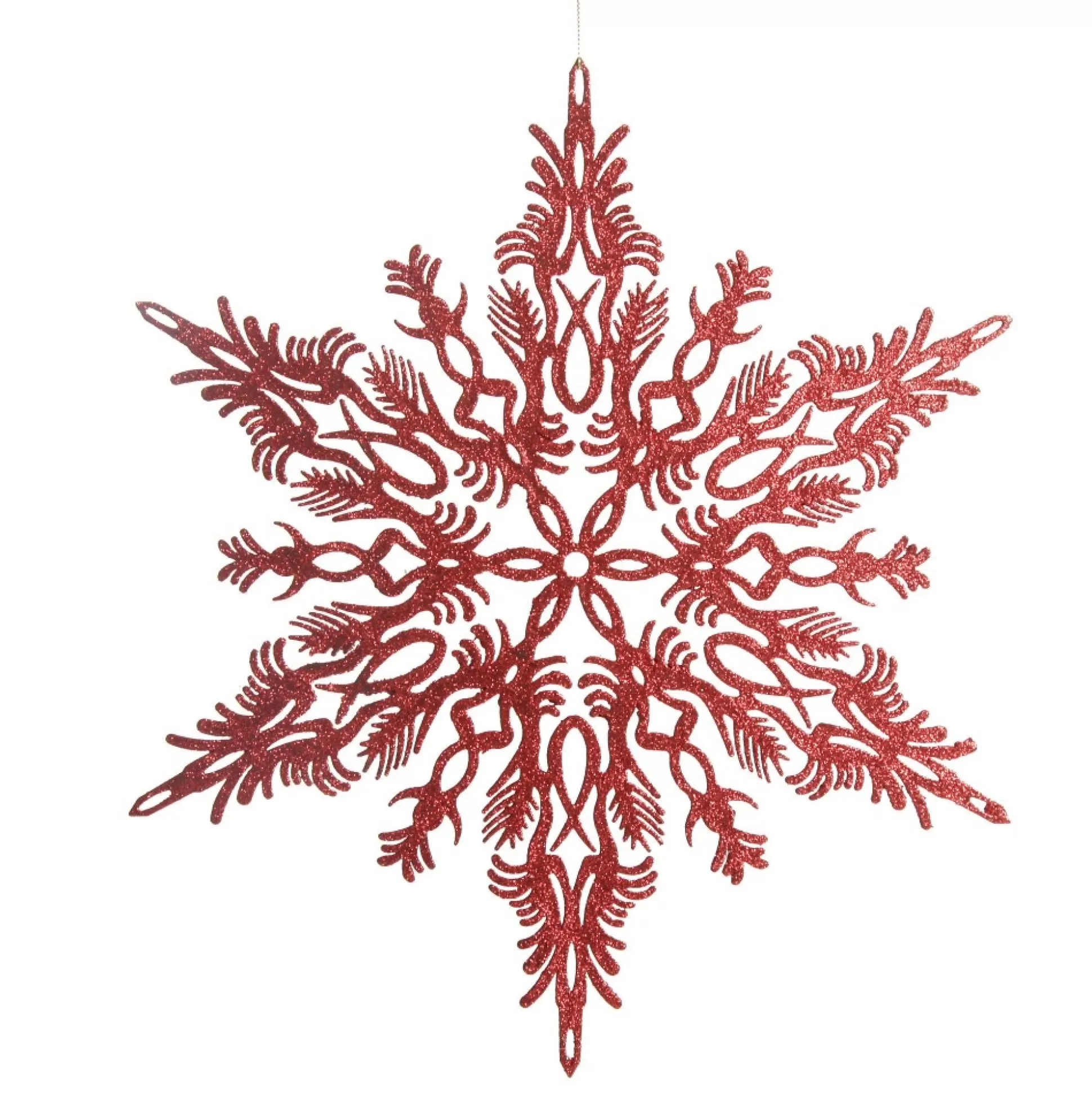 Intricate Red Hanging Snowflake Decoration Snowflakes And Stars |