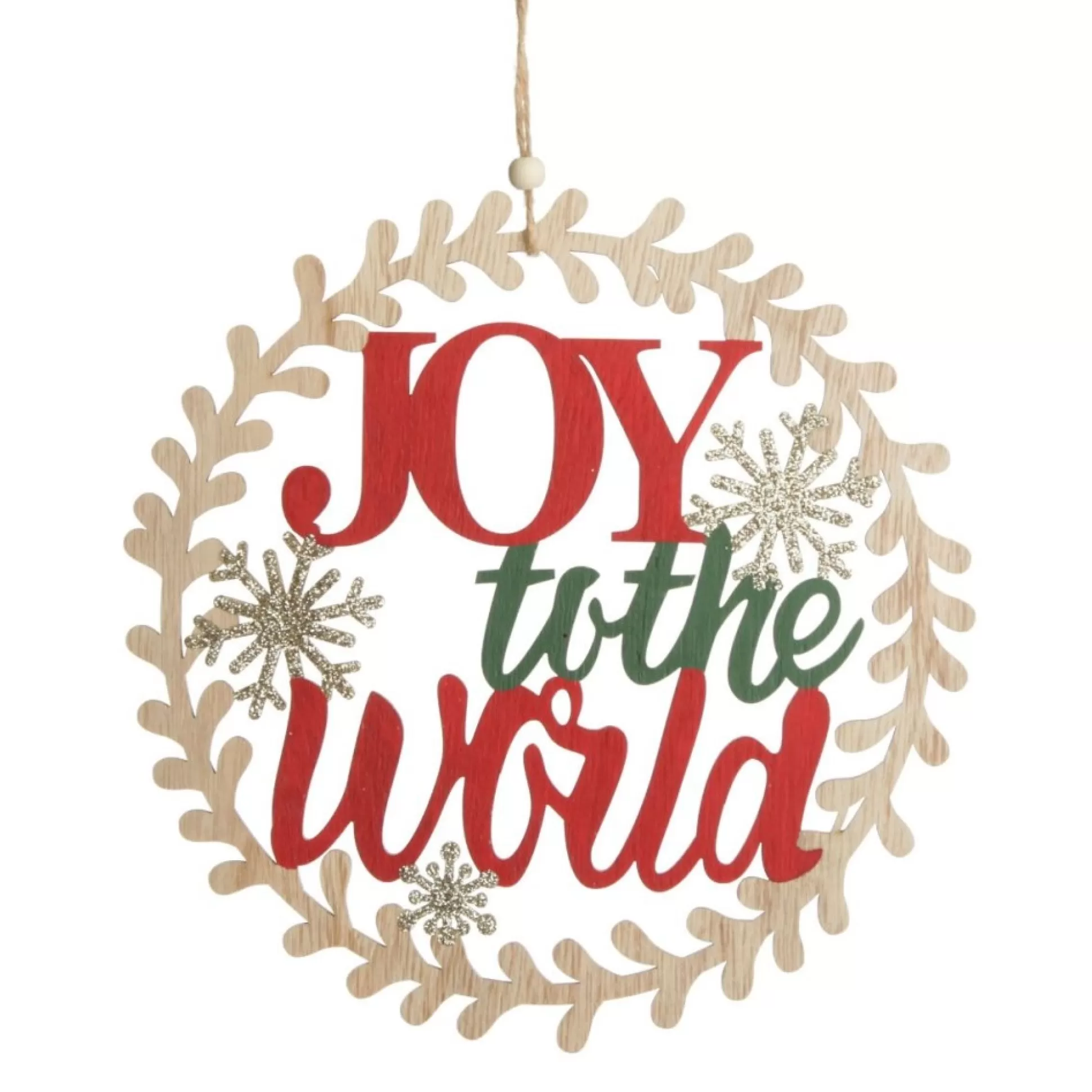 Joy to the World Wooden Circle Wreath Plaque Wall Hangings And Signs |