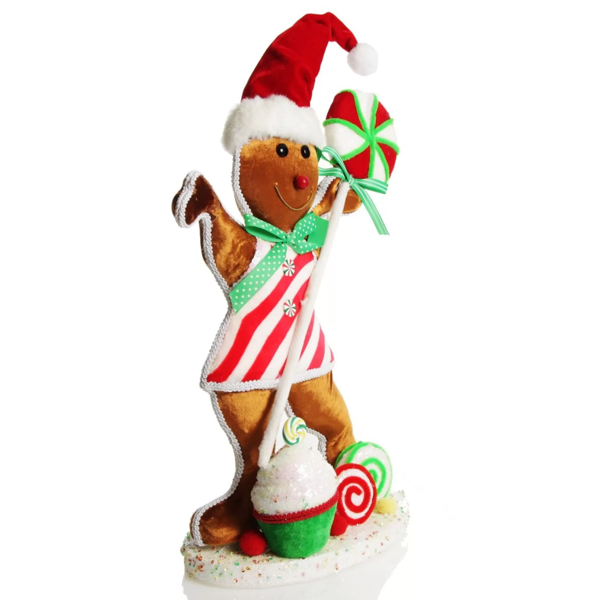 Large Gingerbread Girl with Lollipop Christmas Ornament Christmas Ornaments |