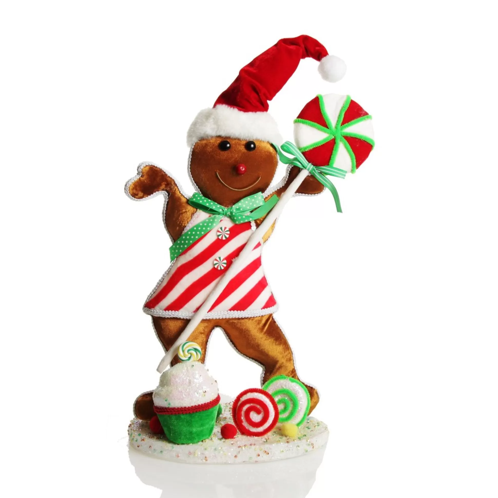 Large Gingerbread Girl with Lollipop Christmas Ornament Christmas Ornaments |