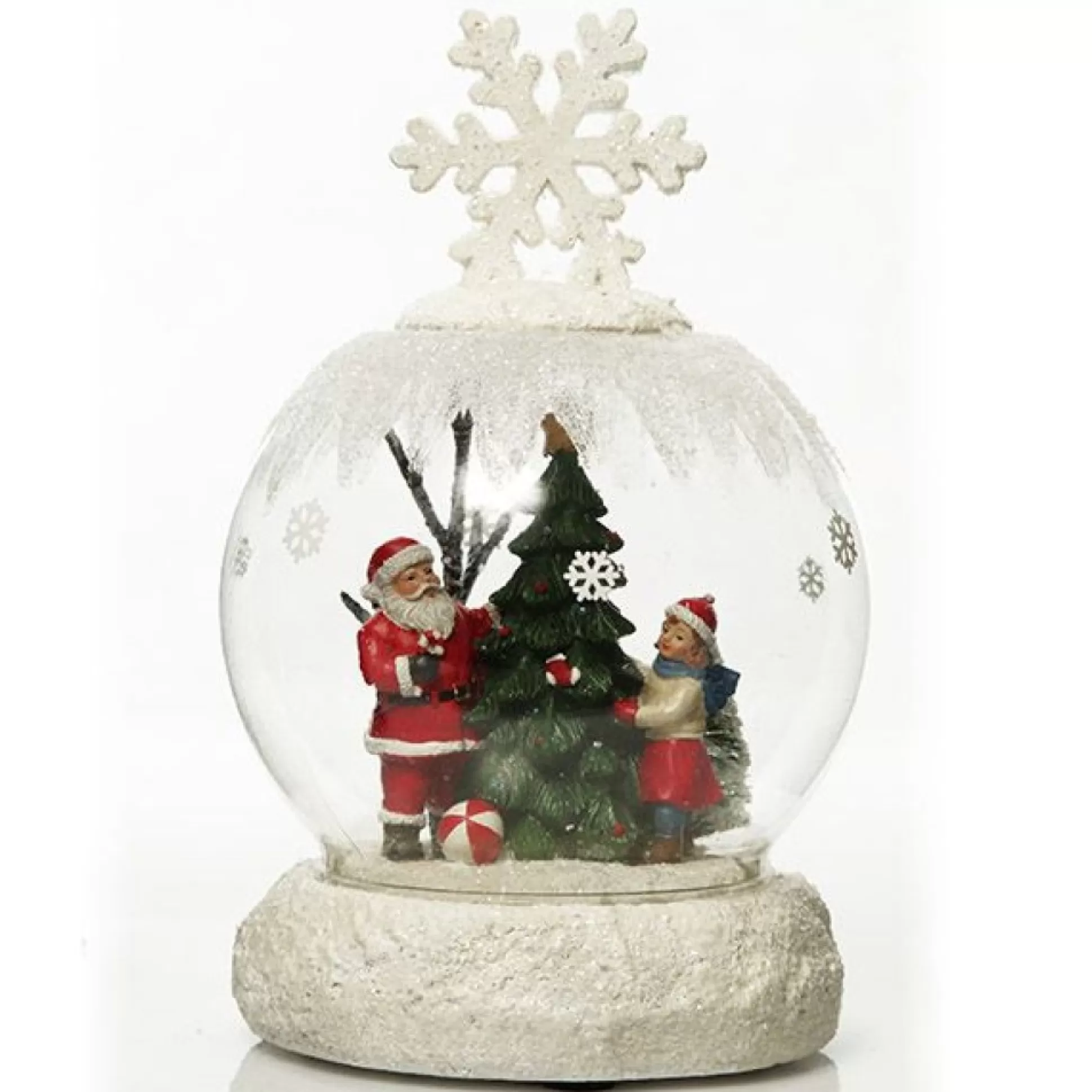 Light Up Musical Santa Globe Light-Up Scenes And Ornaments |