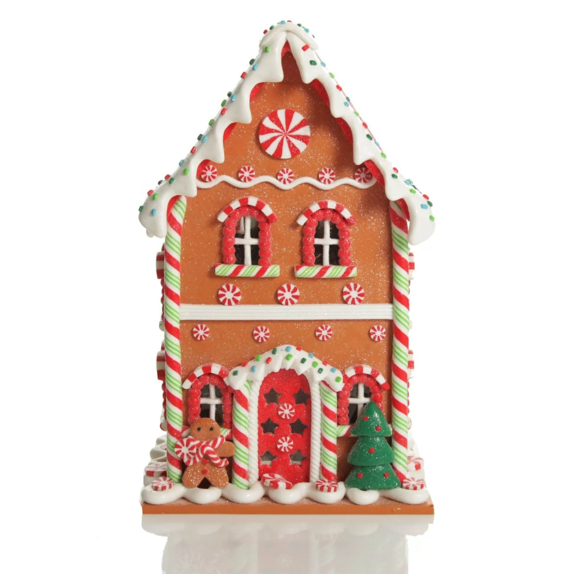 Lightup Gingerbread House Christmas Ornament Light-Up Scenes And Ornaments |