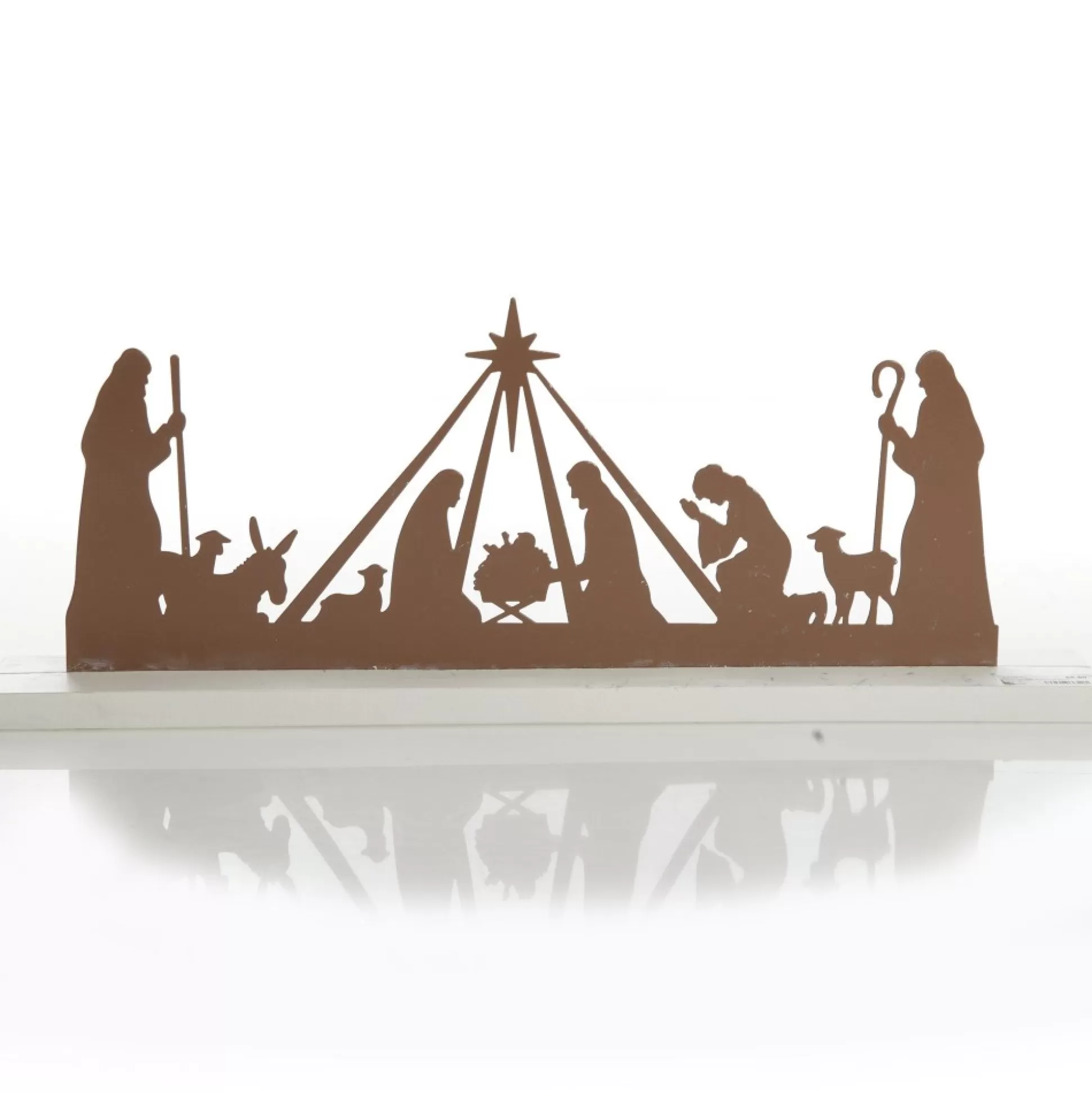 Metal Cutout Nativity Scene Ornament Christmas Ornaments |