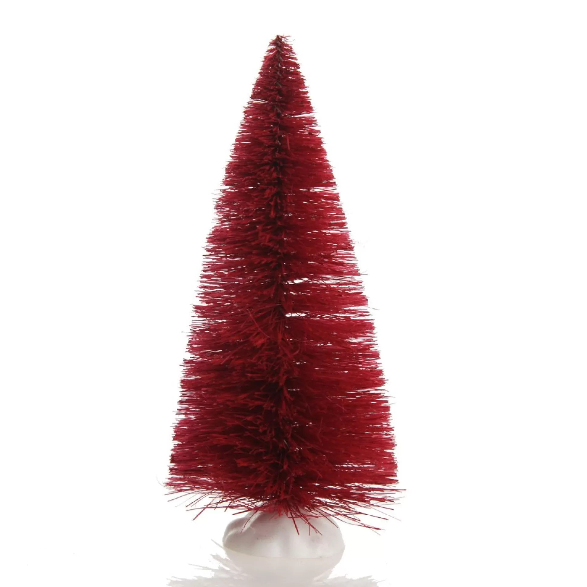 Mini Burgundy Bottle Brush Tree - Set of 2 Table Top Christmas Trees |