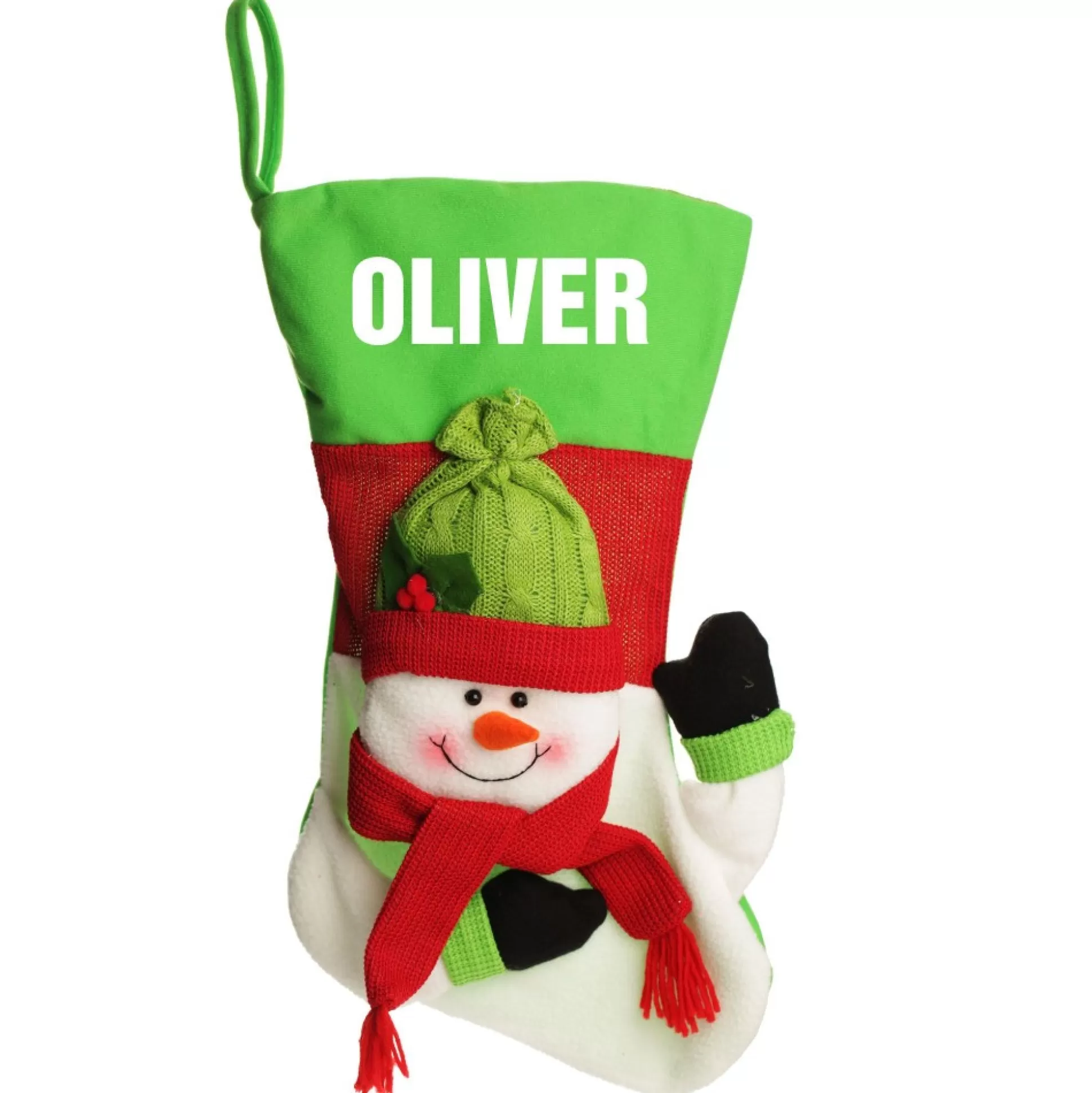 Personalised 3D Snowman Christmas Stocking Personalised Stockings |