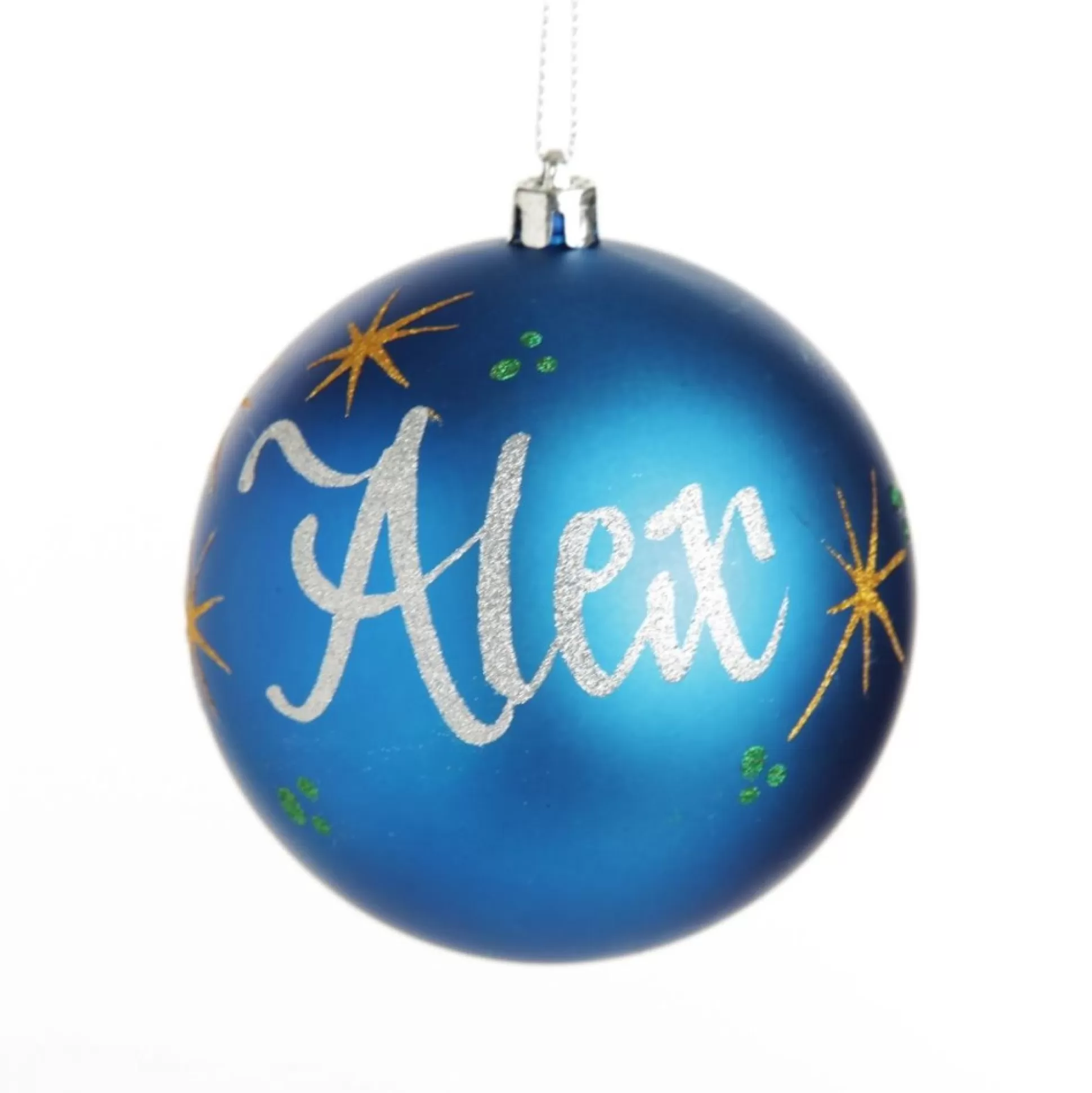 Personalised Blue Shatterproof Christmas Bauble Personalised Baubles |