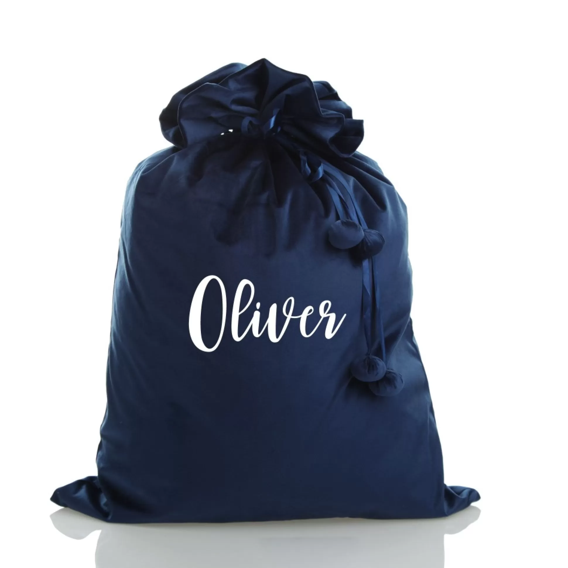 Personalised Blue Velvet Santa Sack Personalised Santa Sacks |