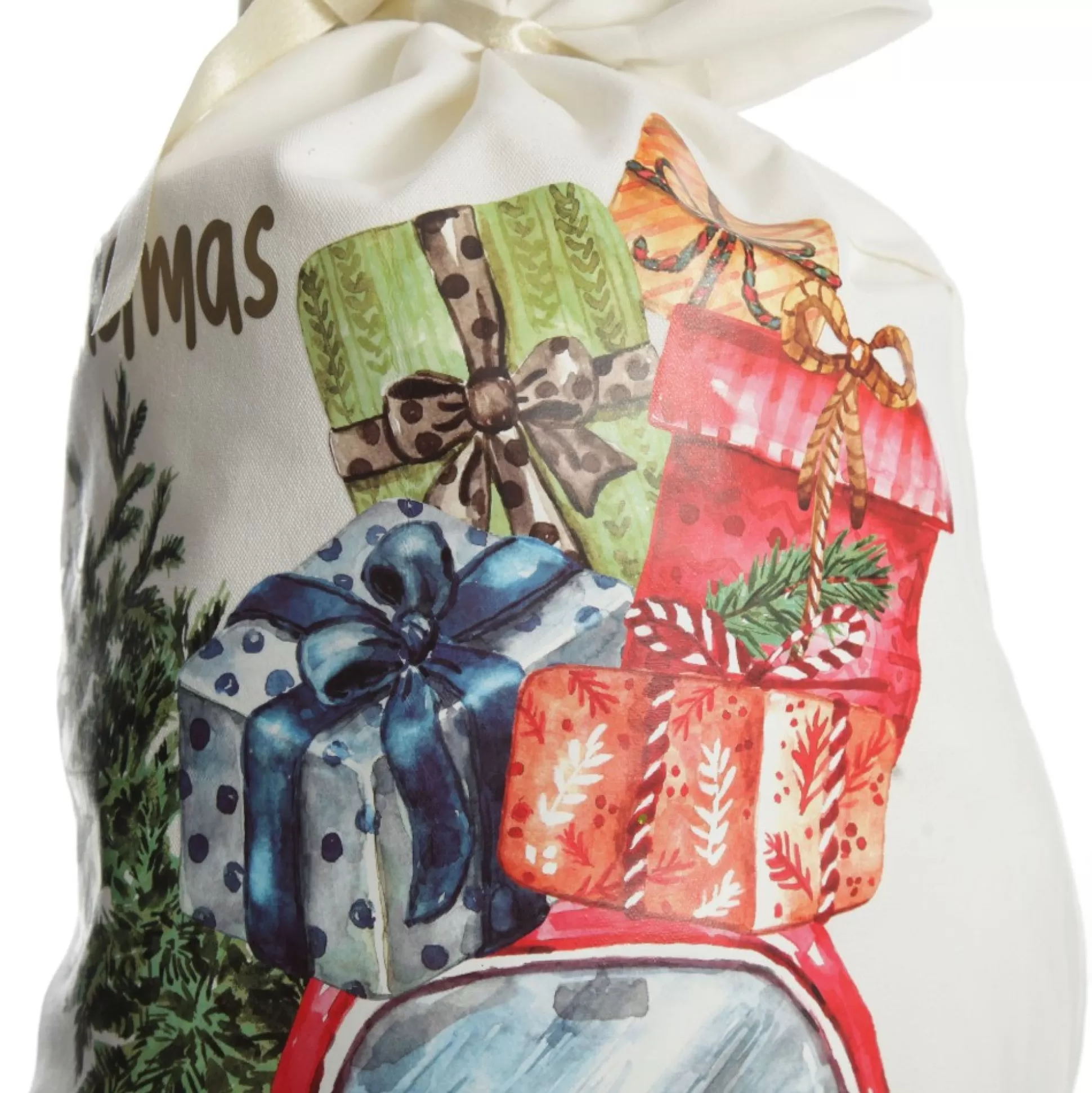Personalised Christmas Vintage Car Santa Sack Personalised Santa Sacks |