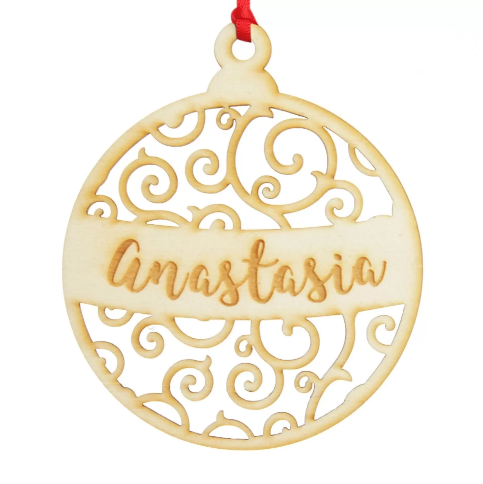 Personalised Cutout Bauble Christmas Decoration Personalised Decorations |