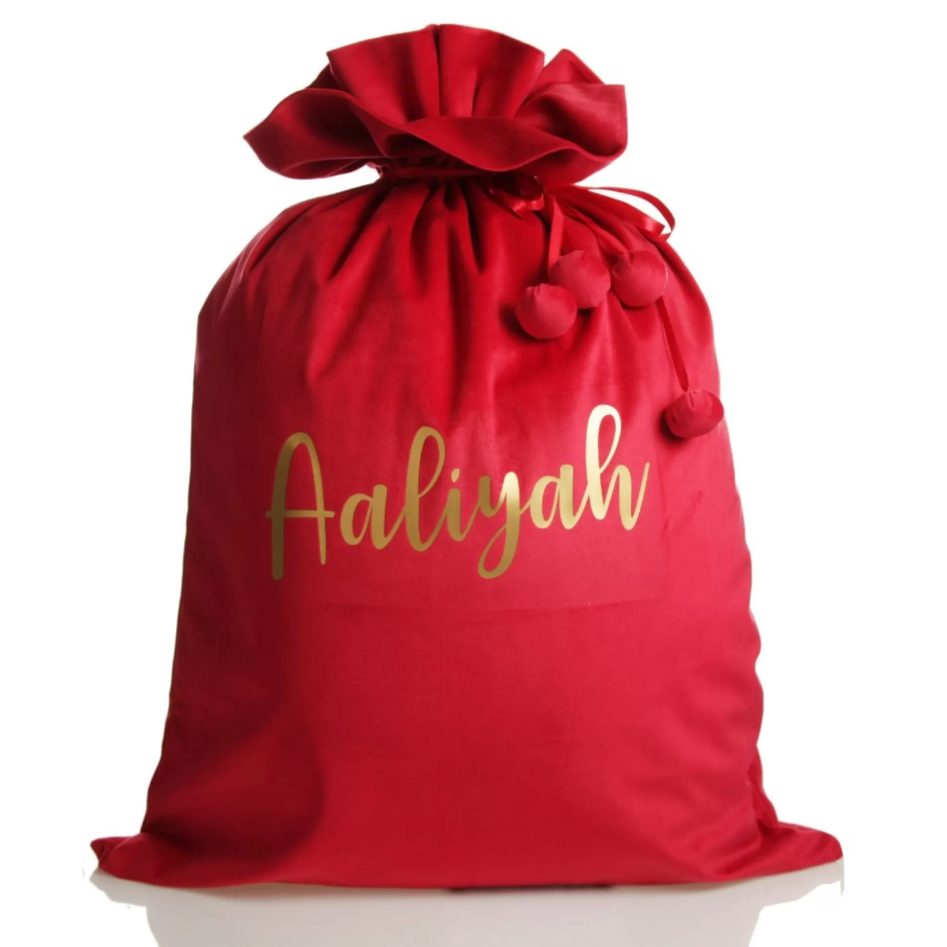 Personalised Dark Red Velvet Santa Sack Personalised Santa Sacks |