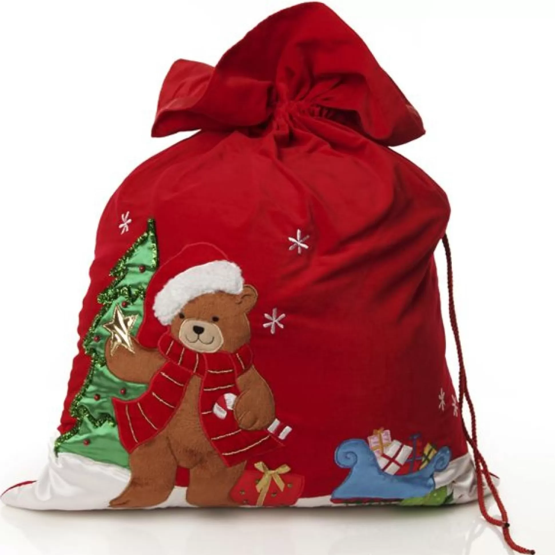 Personalised Deluxe Velvet Teddy Sack Personalised Santa Sacks |