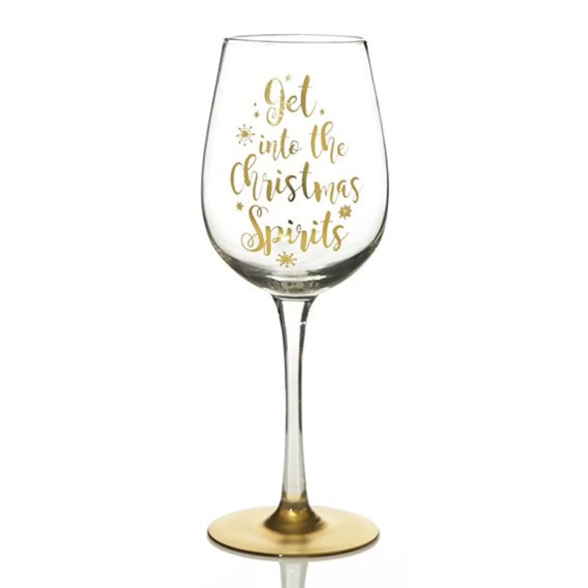 Personalised 'Get into the Christmas Spirits' Wine Glass Christmas Wine Glasses And Mugs |