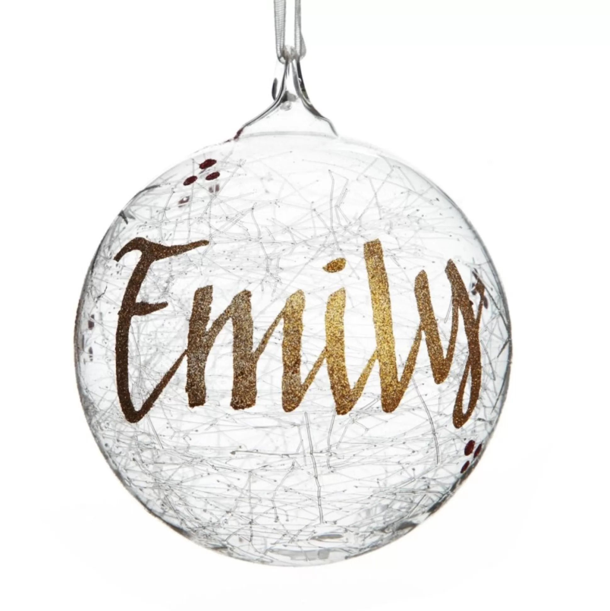 Personalised Icicle Glass Christmas Bauble Personalised Baubles |