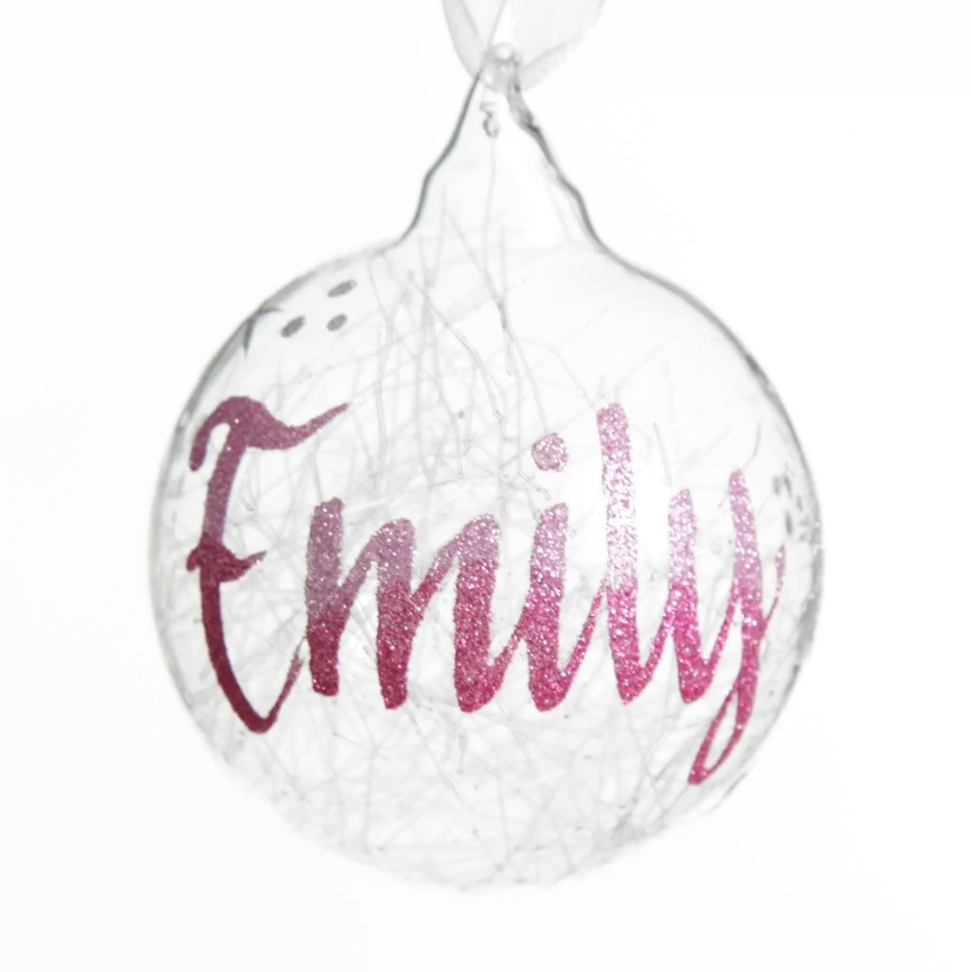 Personalised Icicle Glass Christmas Bauble Personalised Baubles |