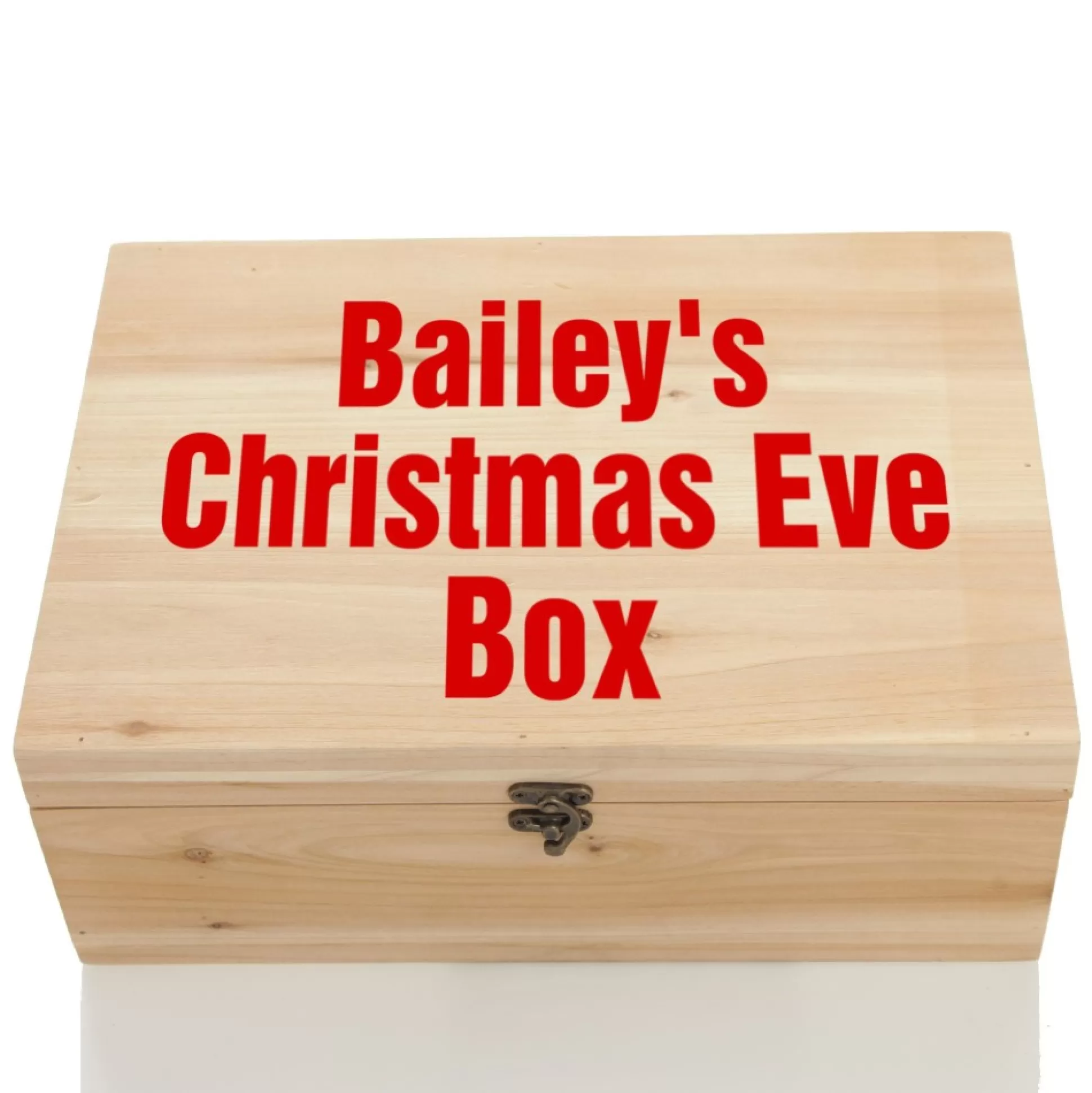 Personalised Natural Wooden Christmas Eve Keepsake Box Christmas Eve Keepsake Boxes |