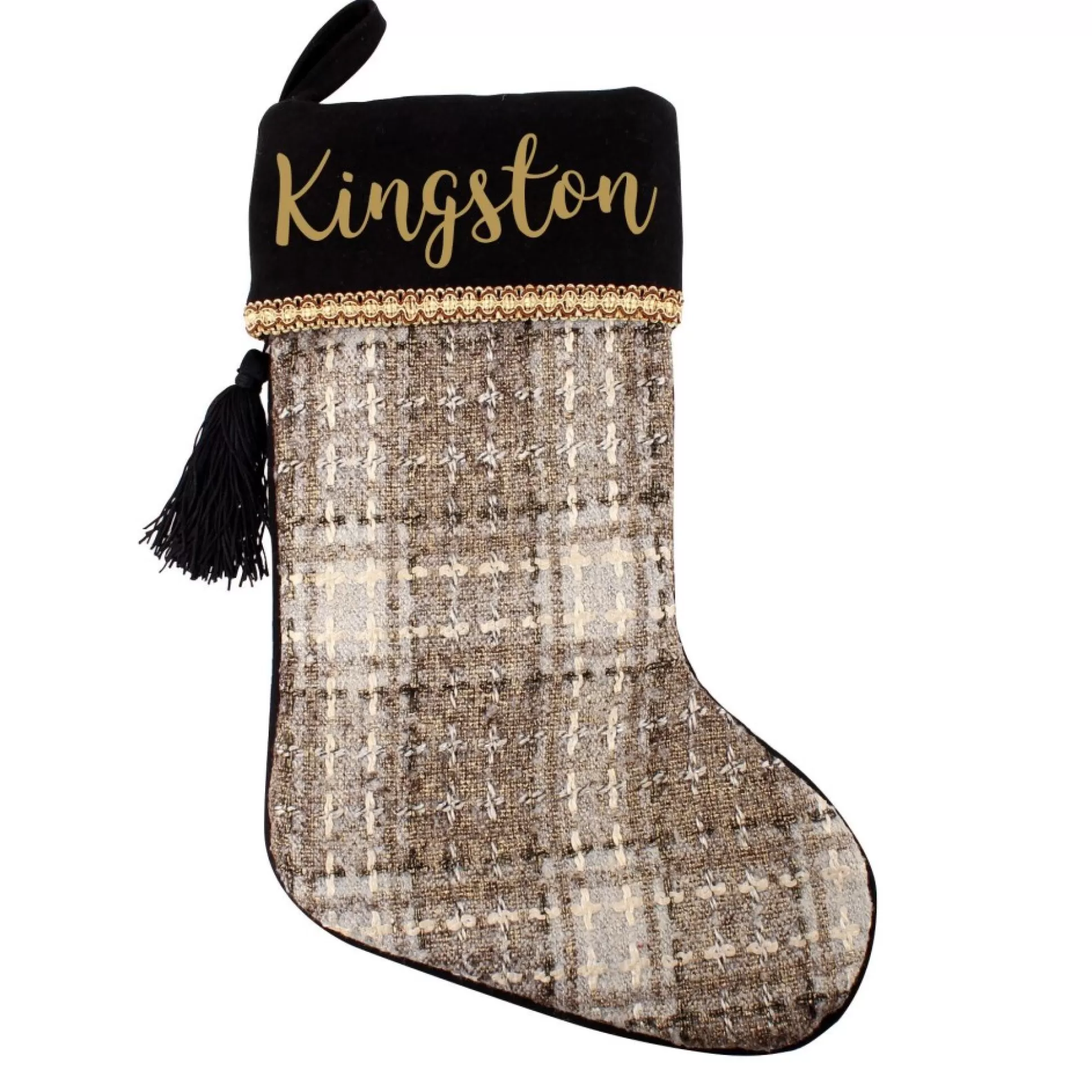 Personalised Plaid Christmas Stocking Personalised Stockings |