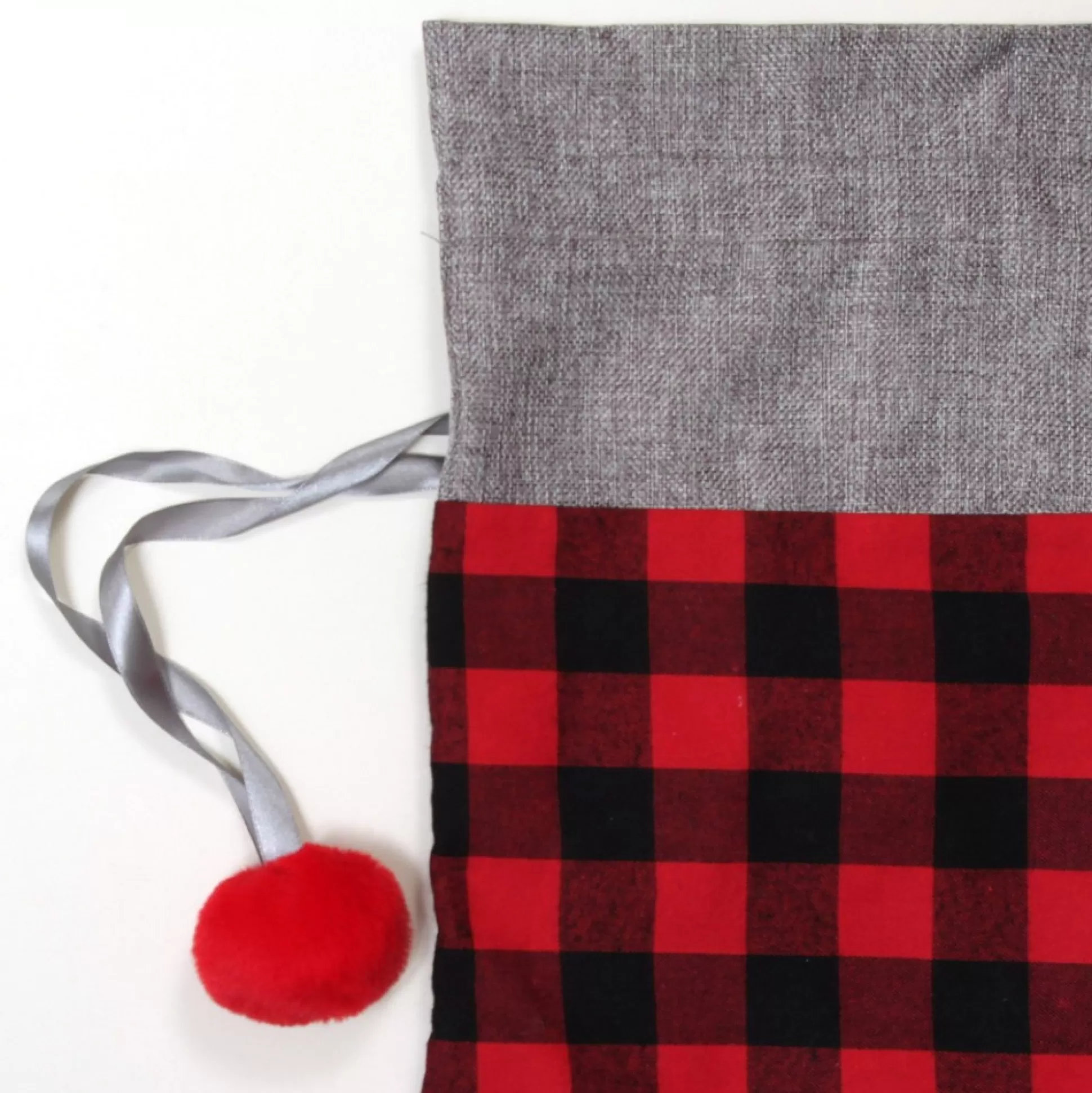 Personalised Red and Black Buffalo Check Christmas Santa Sack Personalised Santa Sacks |