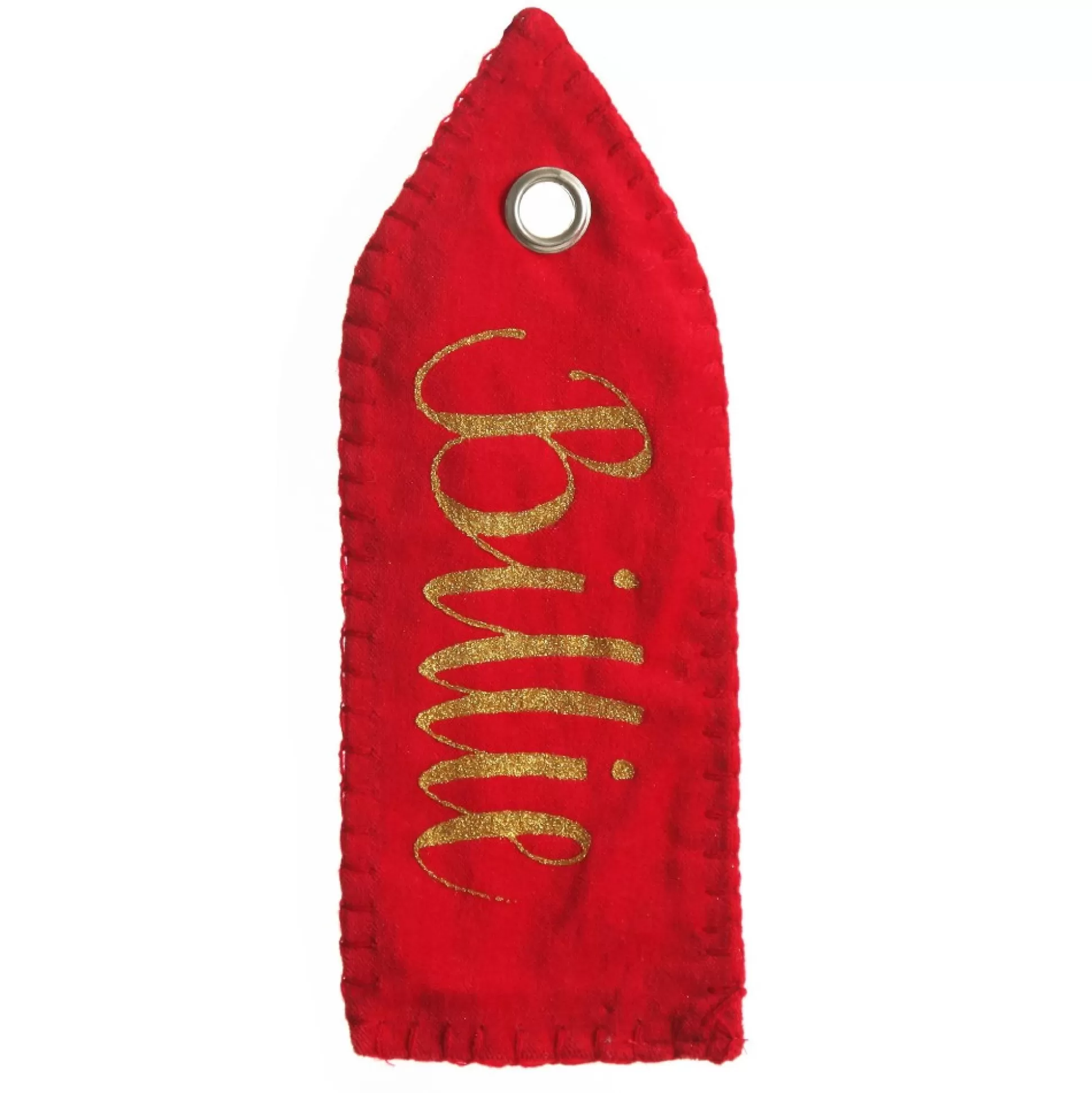 Personalised Red Velvet Santa Sack Tag Personalised Santa Sacks |