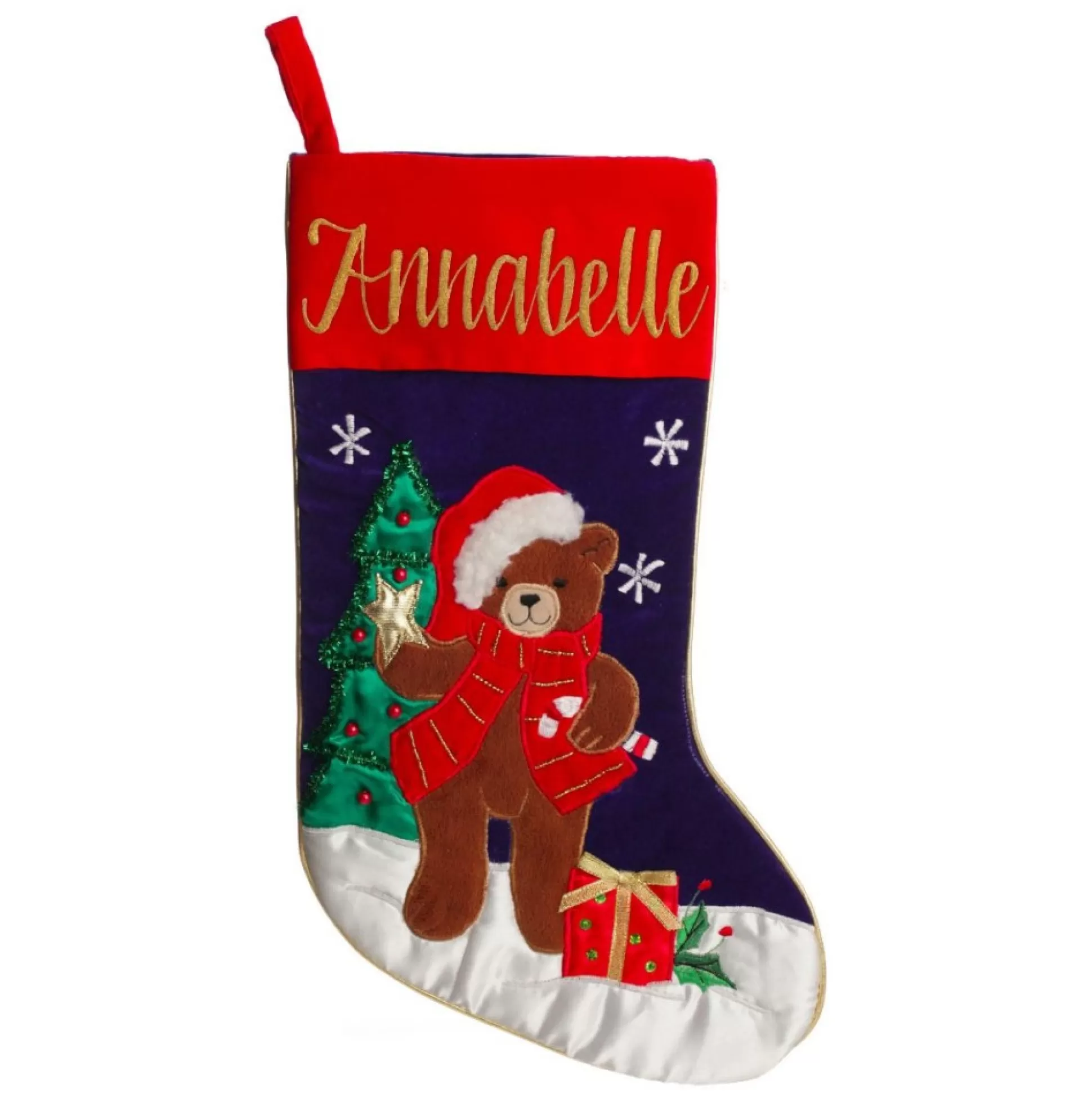 Personalised Teddy Bear Christmas Stocking Personalised Stockings |