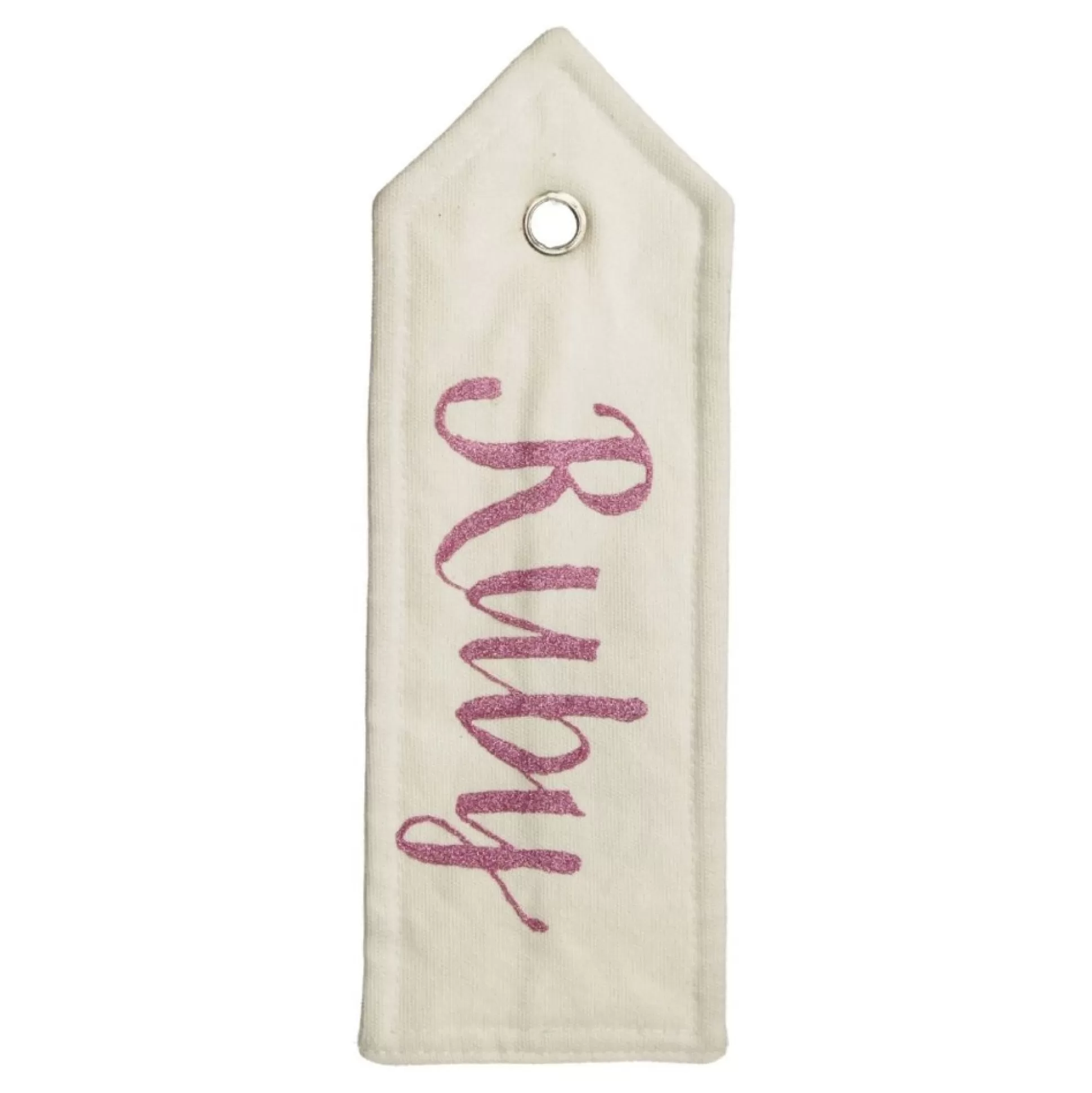 Personalised White Linen Santa Sack Tag Personalised Santa Sacks |