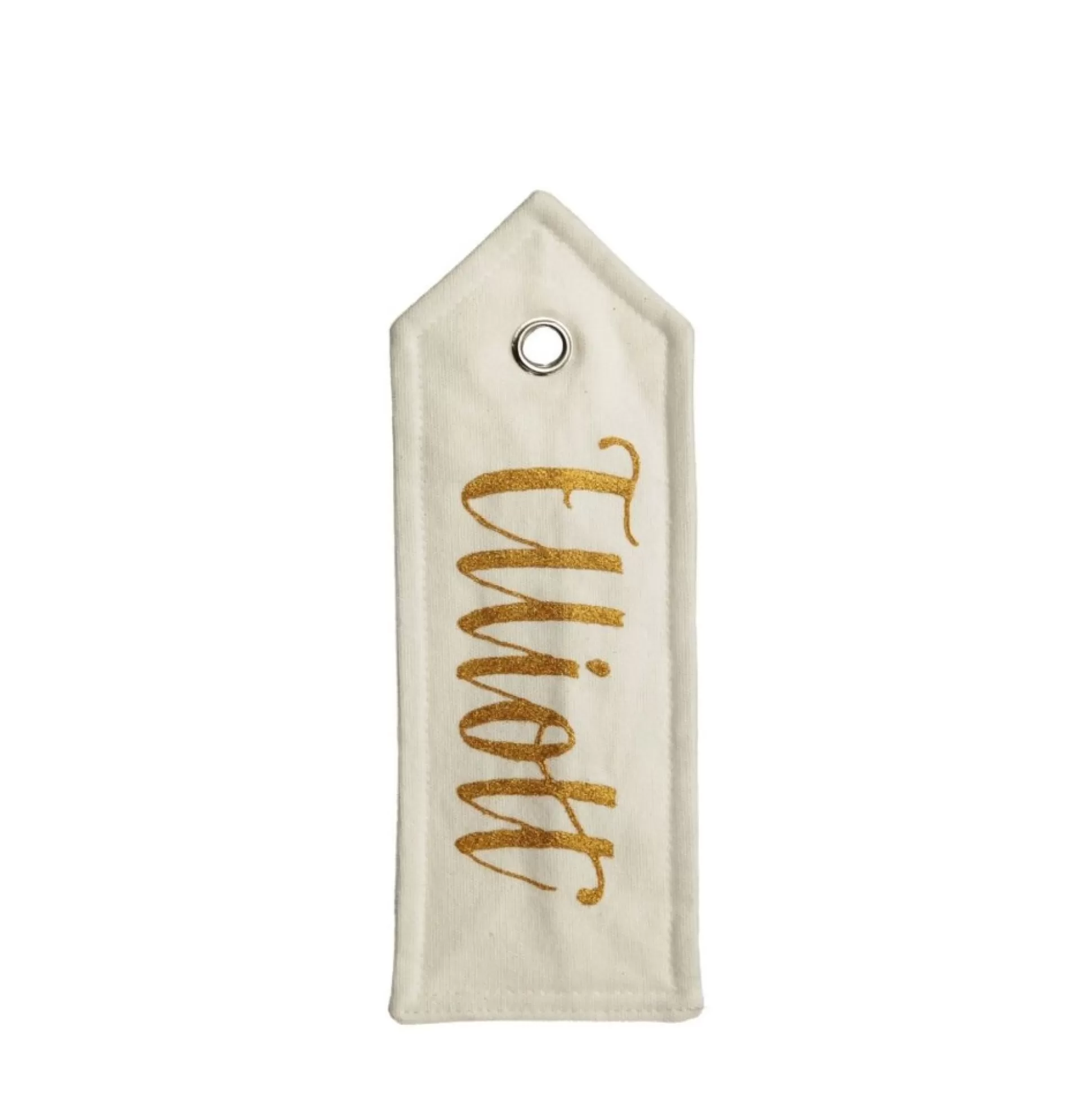 Personalised White Linen Santa Sack Tag Small Personalised Santa Sacks |