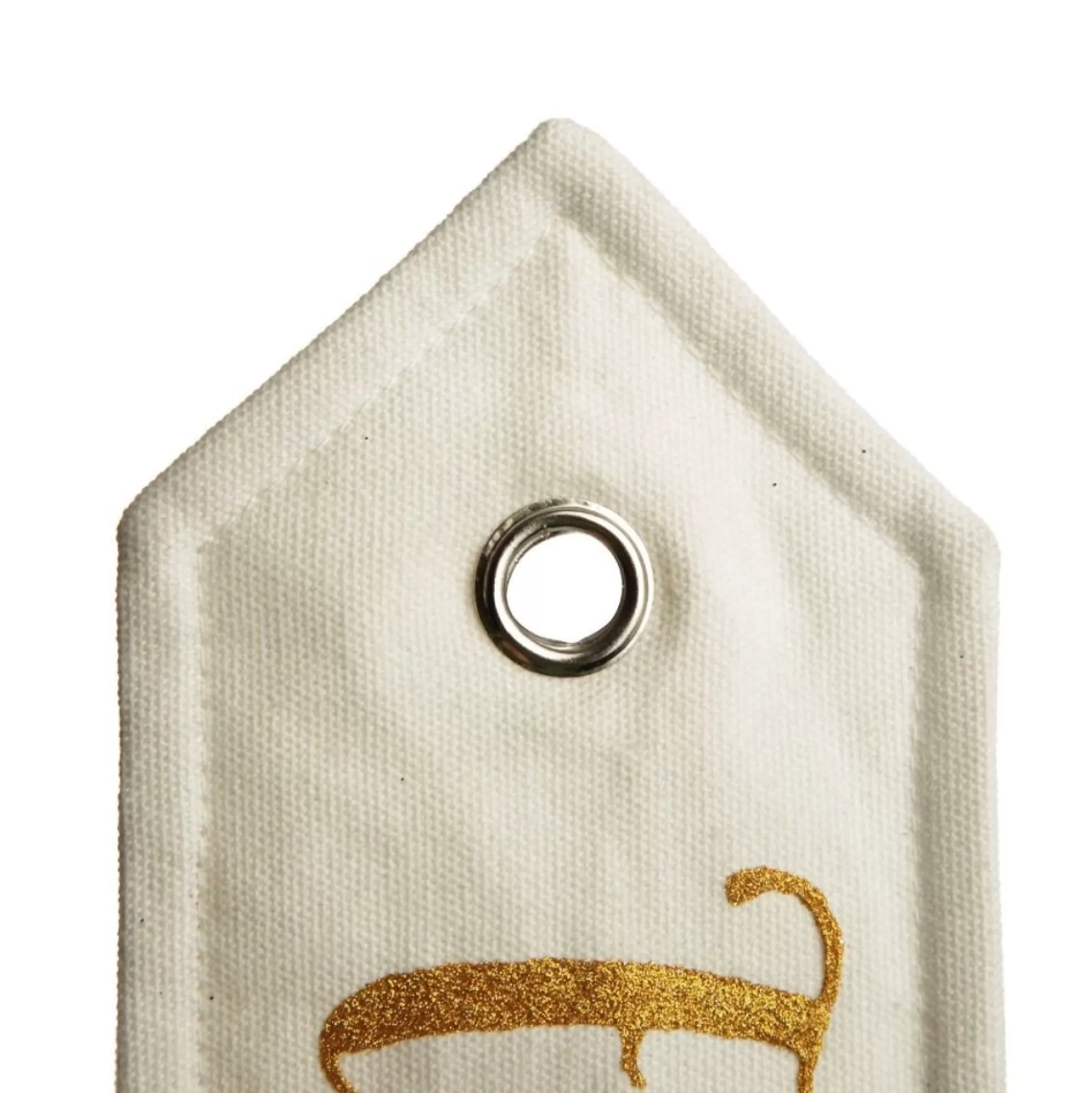 Personalised White Linen Santa Sack Tag Small Personalised Santa Sacks |