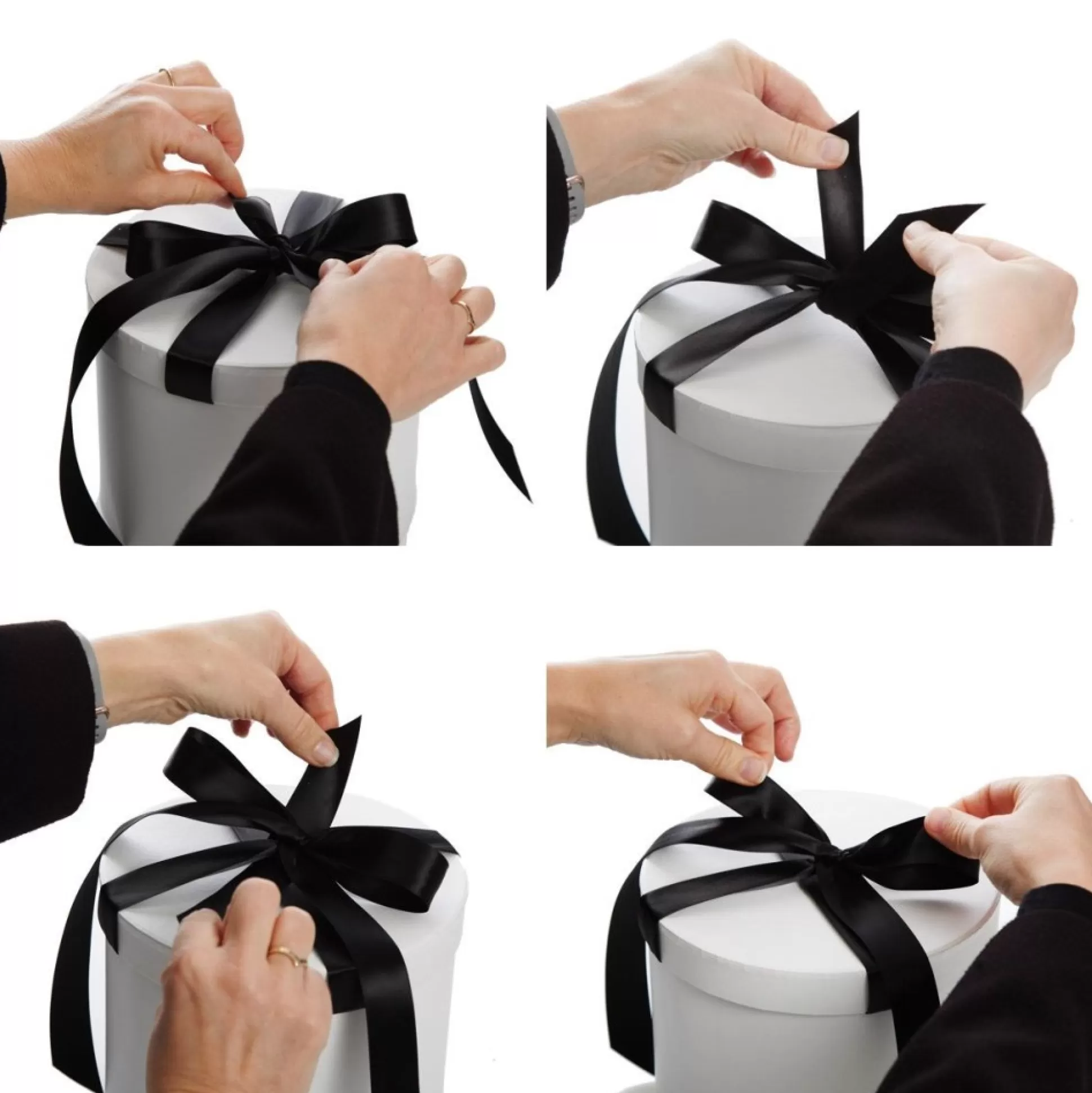 Personalised White Round Gift Box with Baby Pink Ribbon Bow Gift Wrap, Boxes, Bags & Tags |