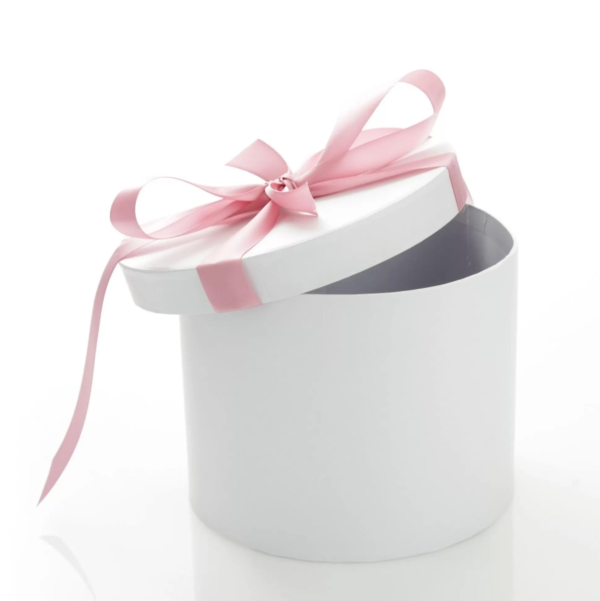 Personalised White Round Gift Box with Baby Pink Ribbon Bow Gift Wrap, Boxes, Bags & Tags |