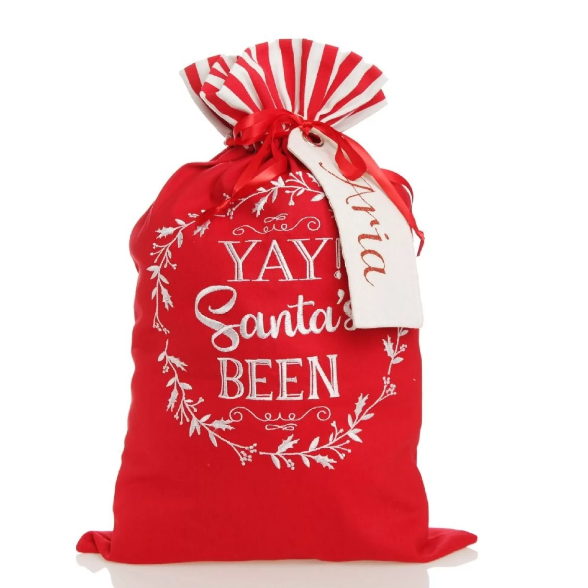 Personalised 'Yay Santas Been' Santa Sack Personalised Santa Sacks |