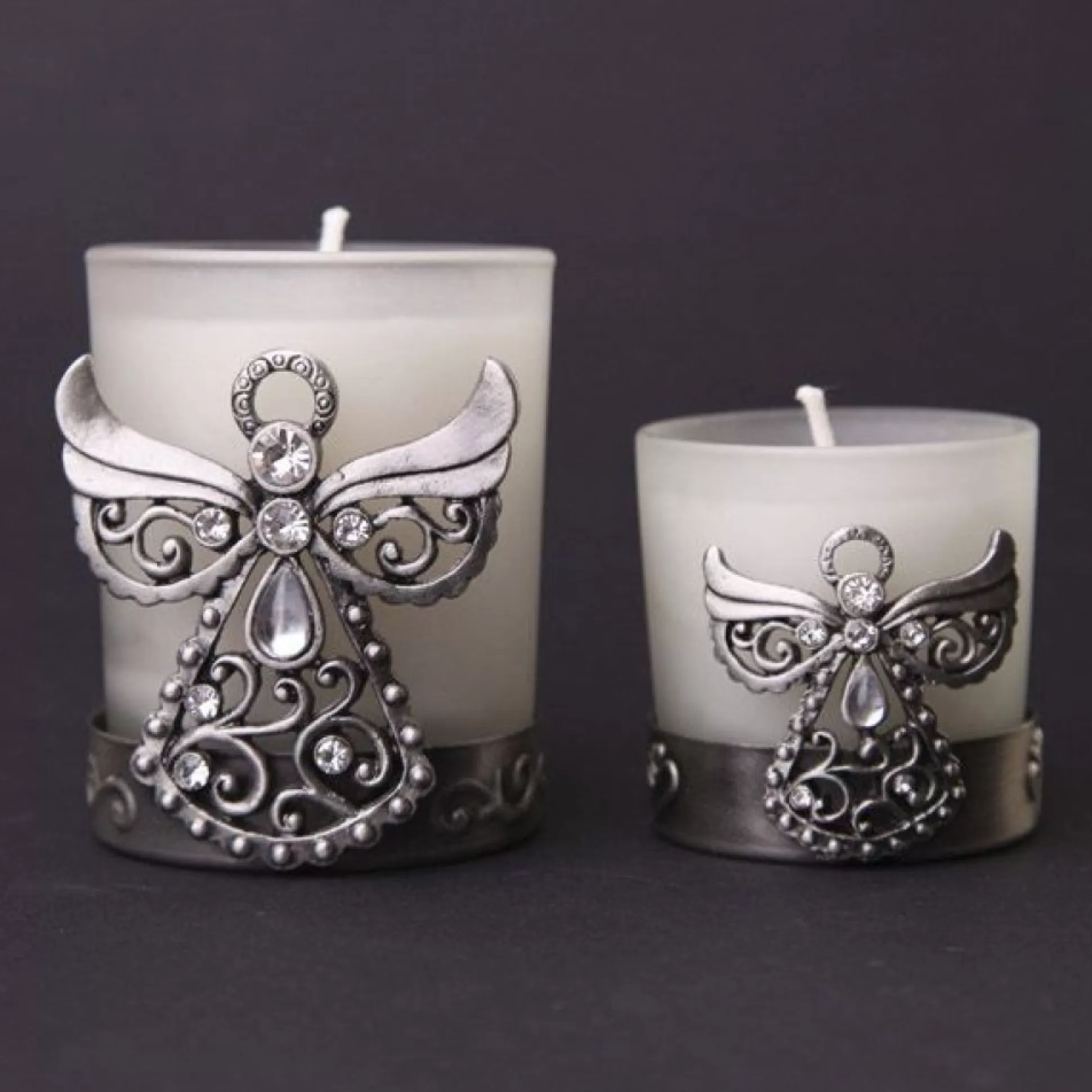 Pewter Angel Tea Light Christmas Candles And Scents |