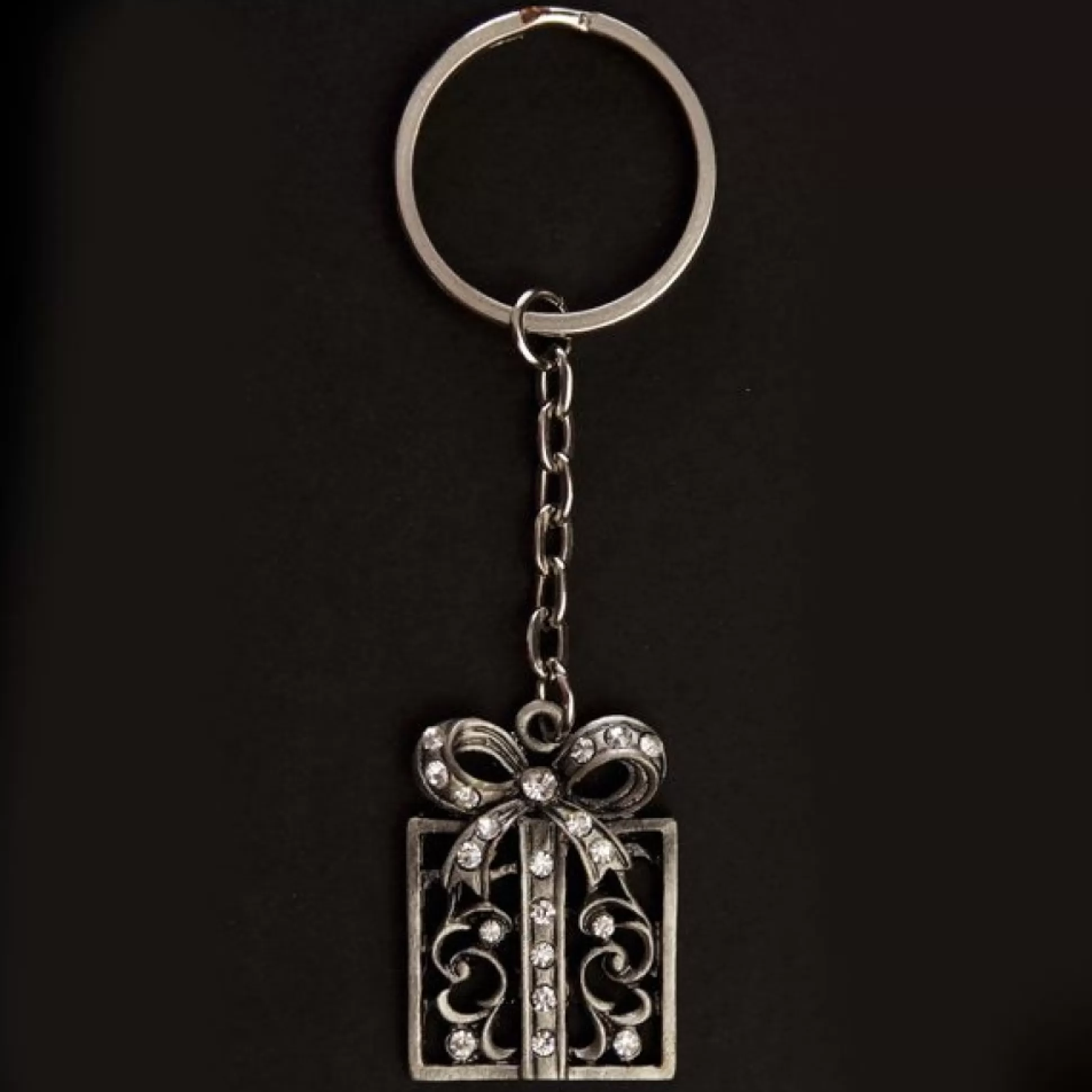 Pewter Present Keyring Christmas Gifts |