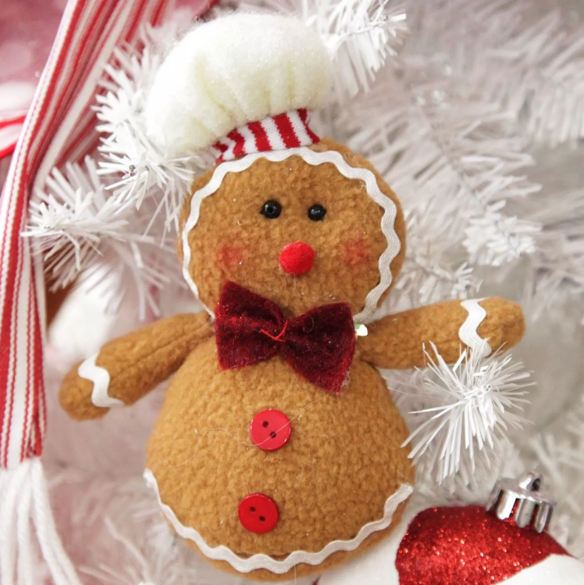 Plush Gingerbread with Chef Hat Tree Decoration Christmas Tree Decorations |