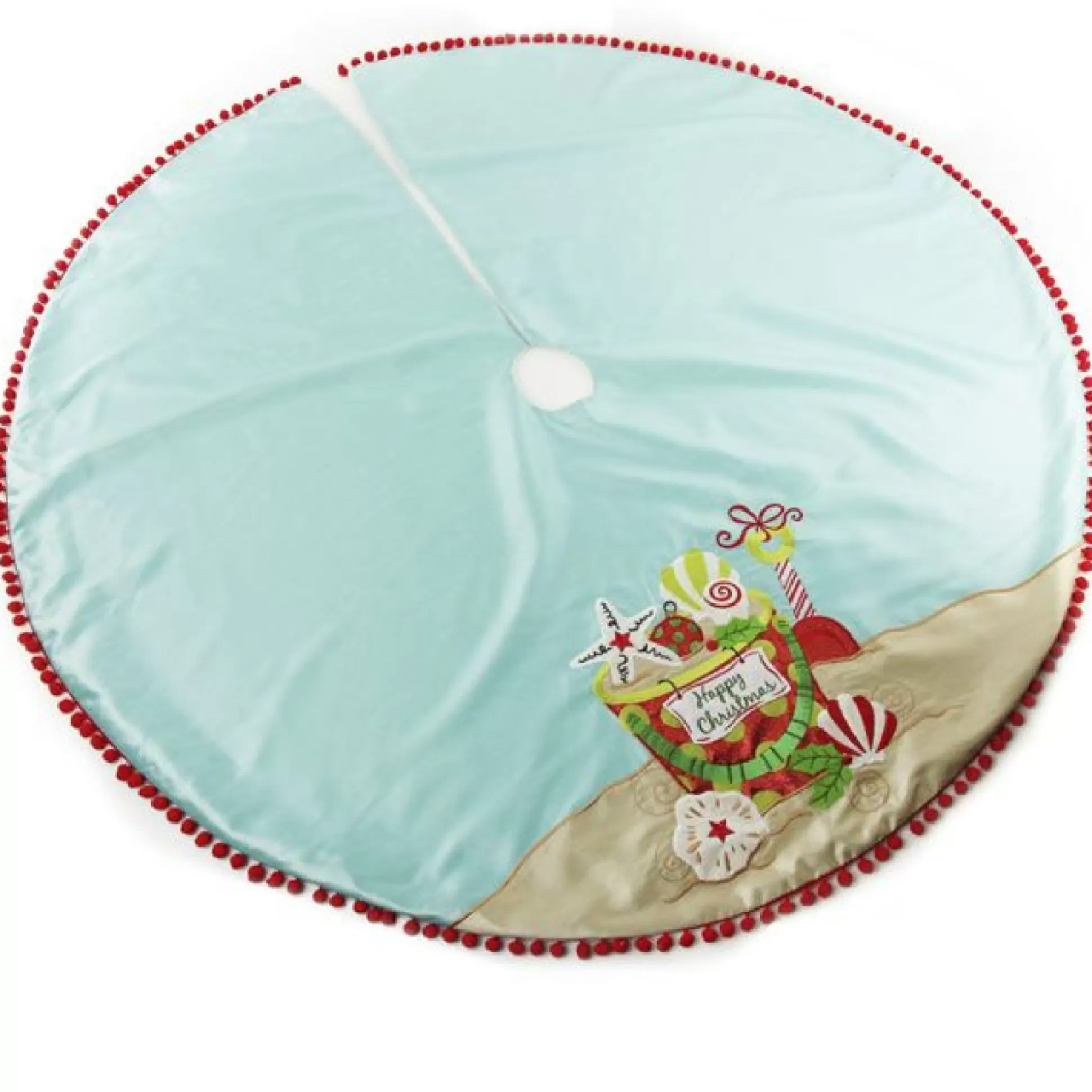 Pom Pom Beach Christmas Tree Skirt Christmas Tree Skirts |