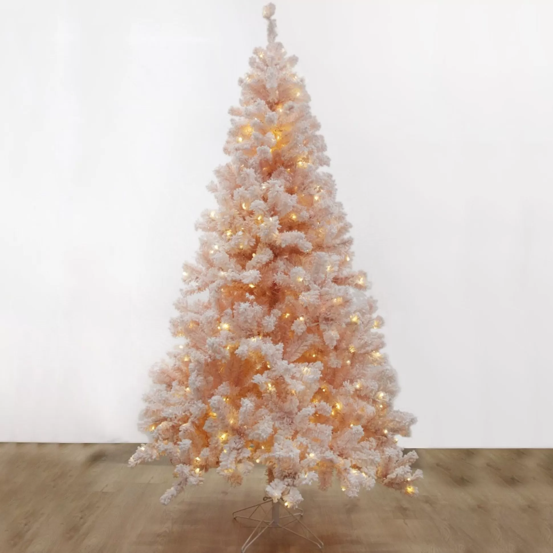 Pre-lit Snow Flocked Pink Fir Christmas Tree Christmas Trees |