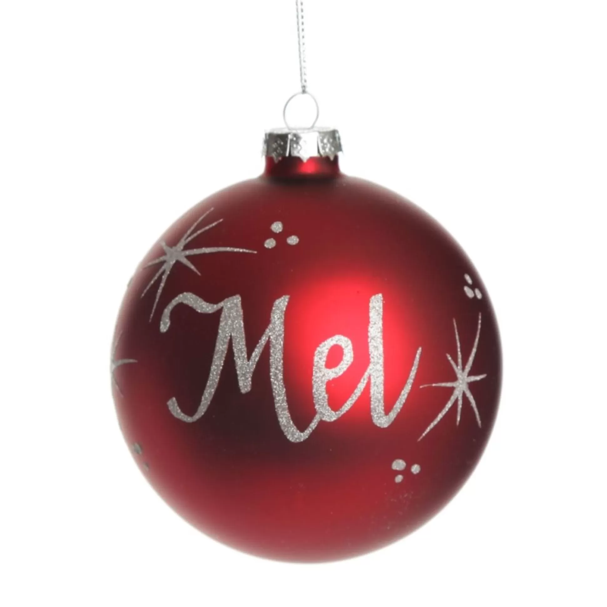 Red Glass Personalised Christmas Bauble Personalised Baubles |