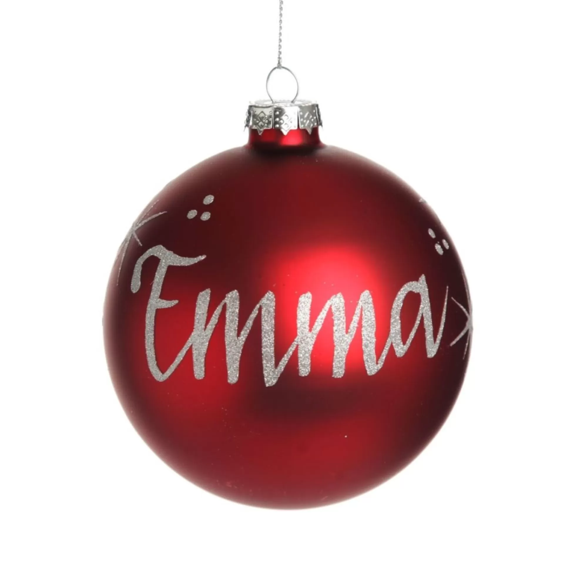 Red Glass Personalised Christmas Bauble Personalised Baubles |