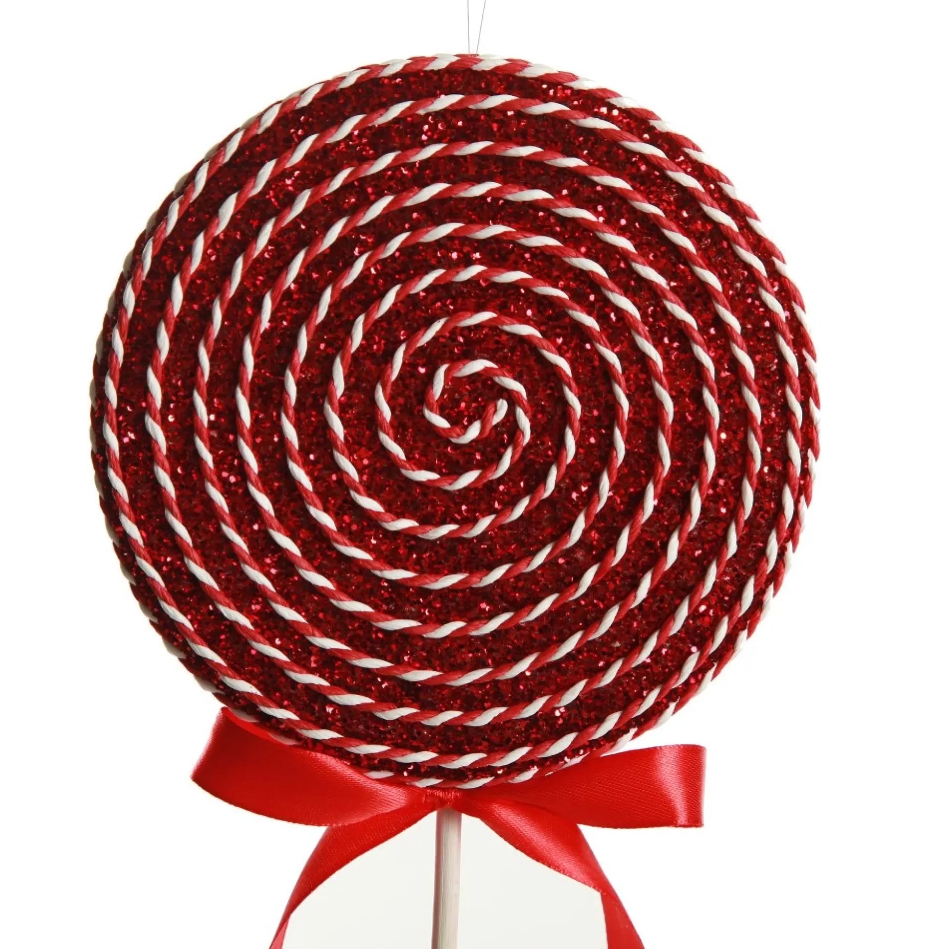 Red Glitter with Twine Lollipop Christmas Decoration Christmas Tree Decorations |