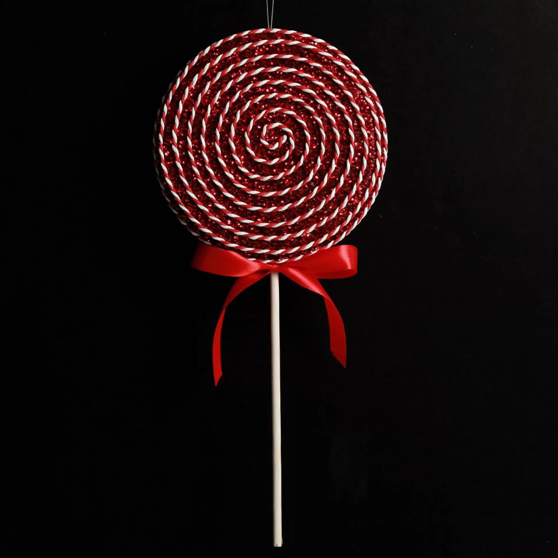 Red Glitter with Twine Lollipop Christmas Decoration Christmas Tree Decorations |
