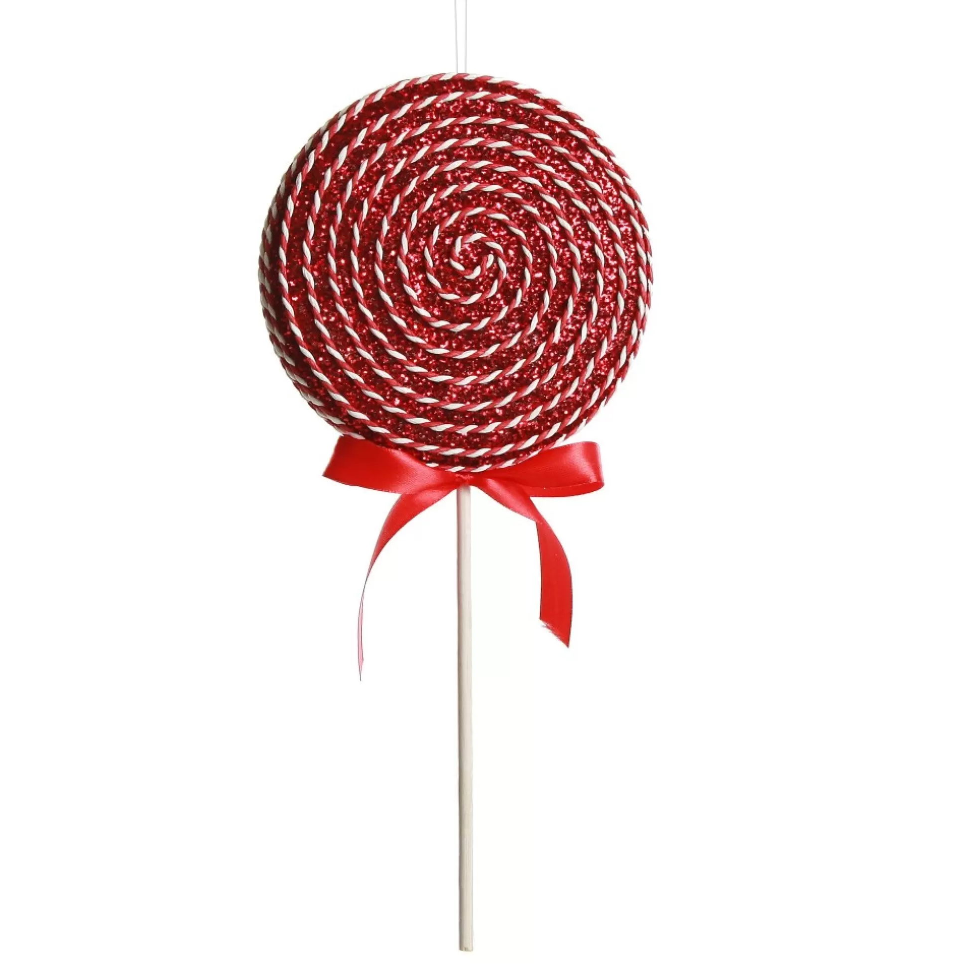 Red Glitter with Twine Lollipop Christmas Decoration Christmas Tree Decorations |