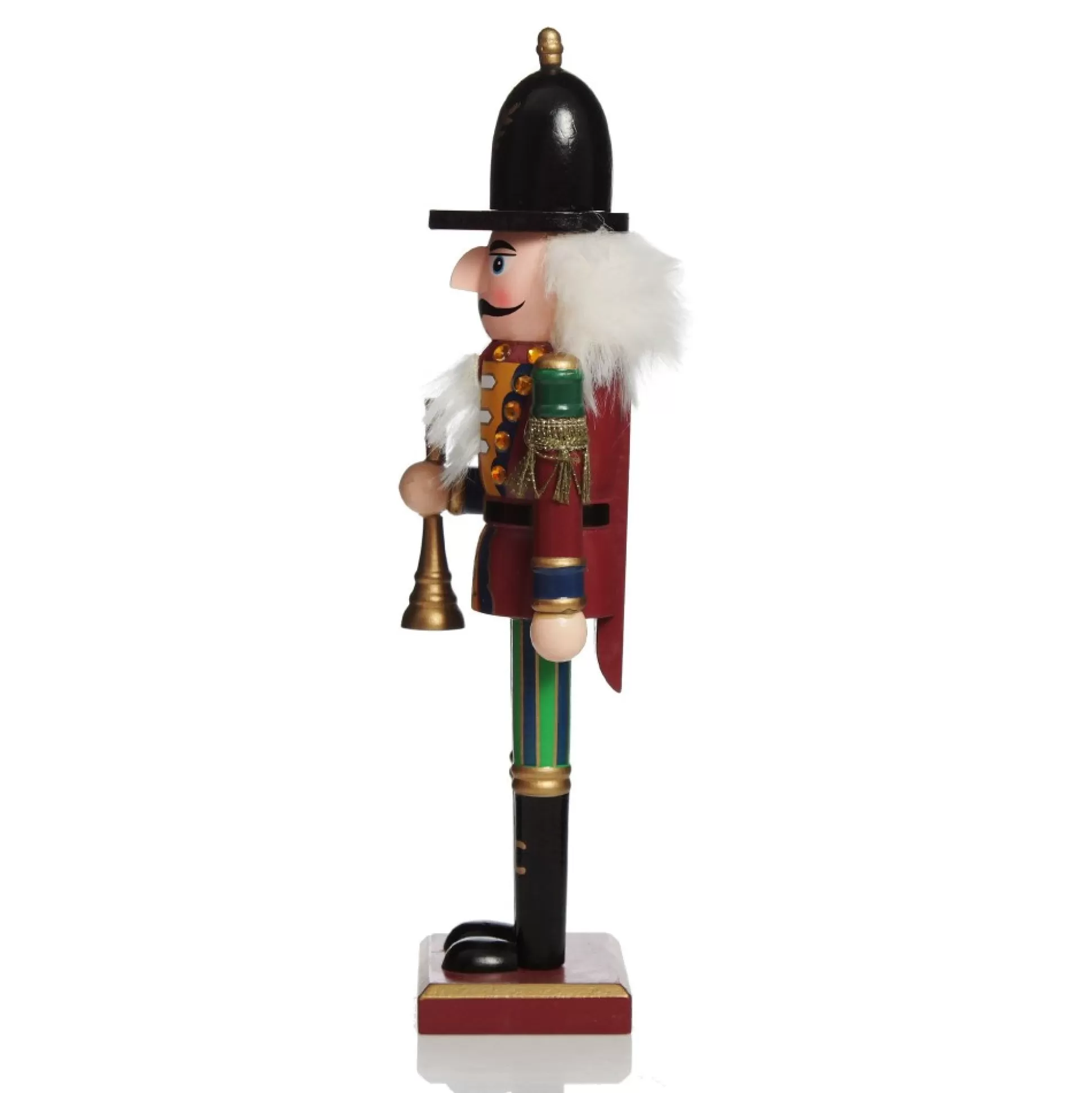 Red Jacket Nutcracker with Horn Christmas Ornament - Large Christmas Nutcrackers |