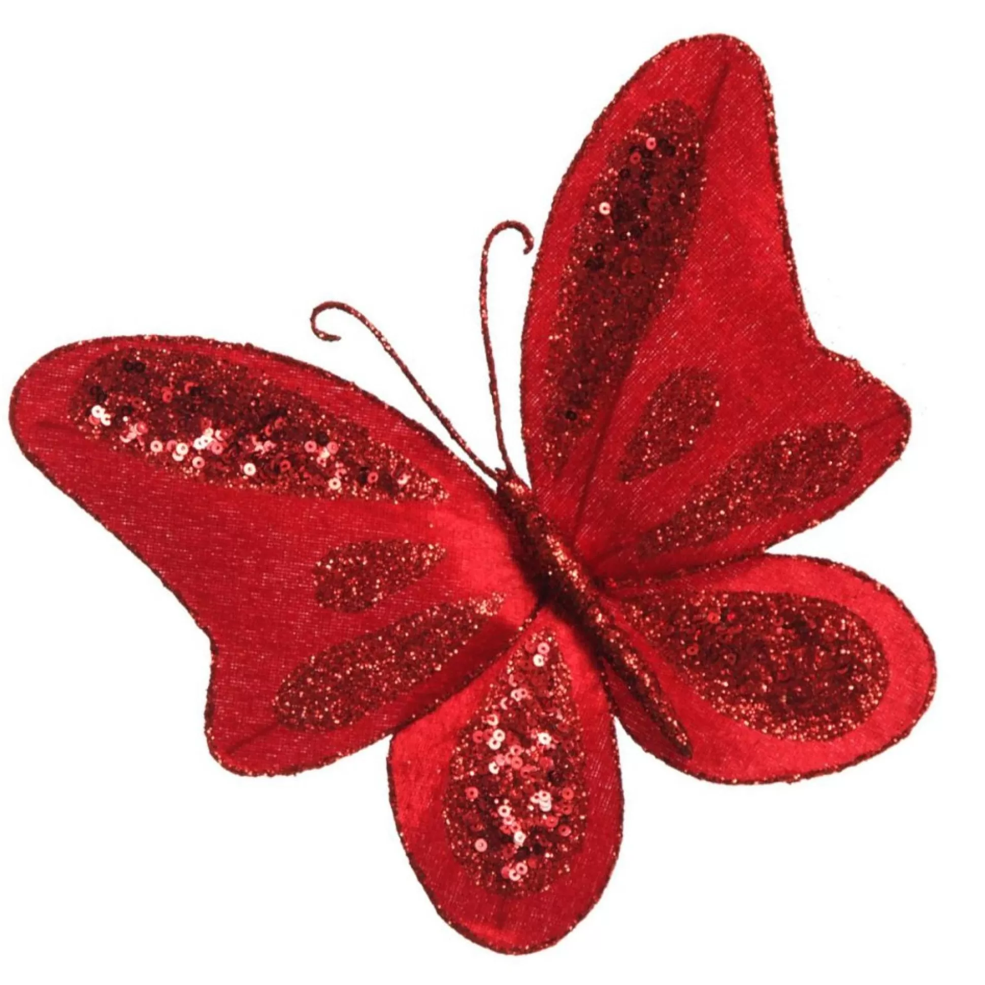 Red Velvet and Sequin Butterfly Clip Butterflies And Birds |