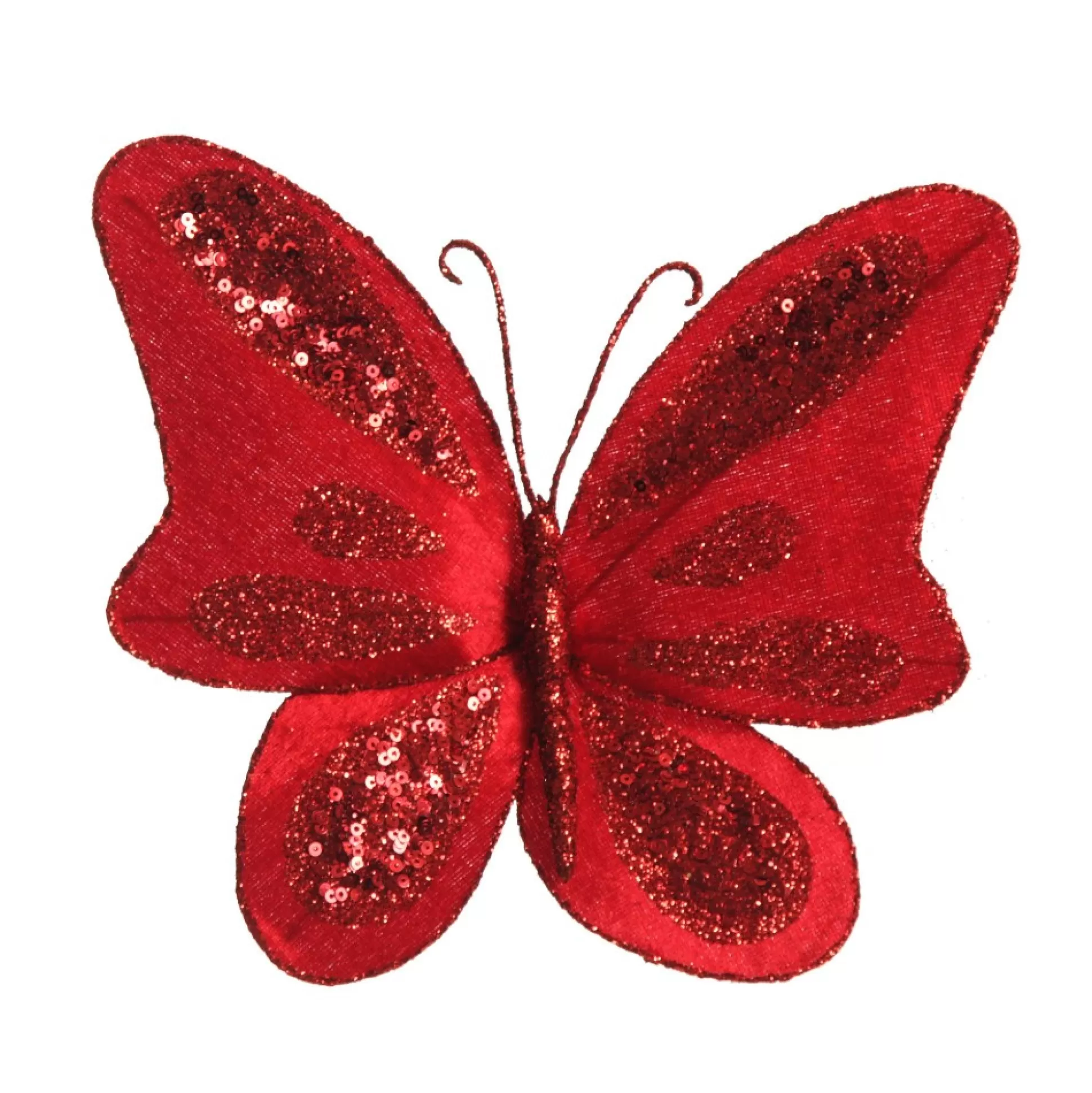 Red Velvet and Sequin Butterfly Clip Butterflies And Birds |