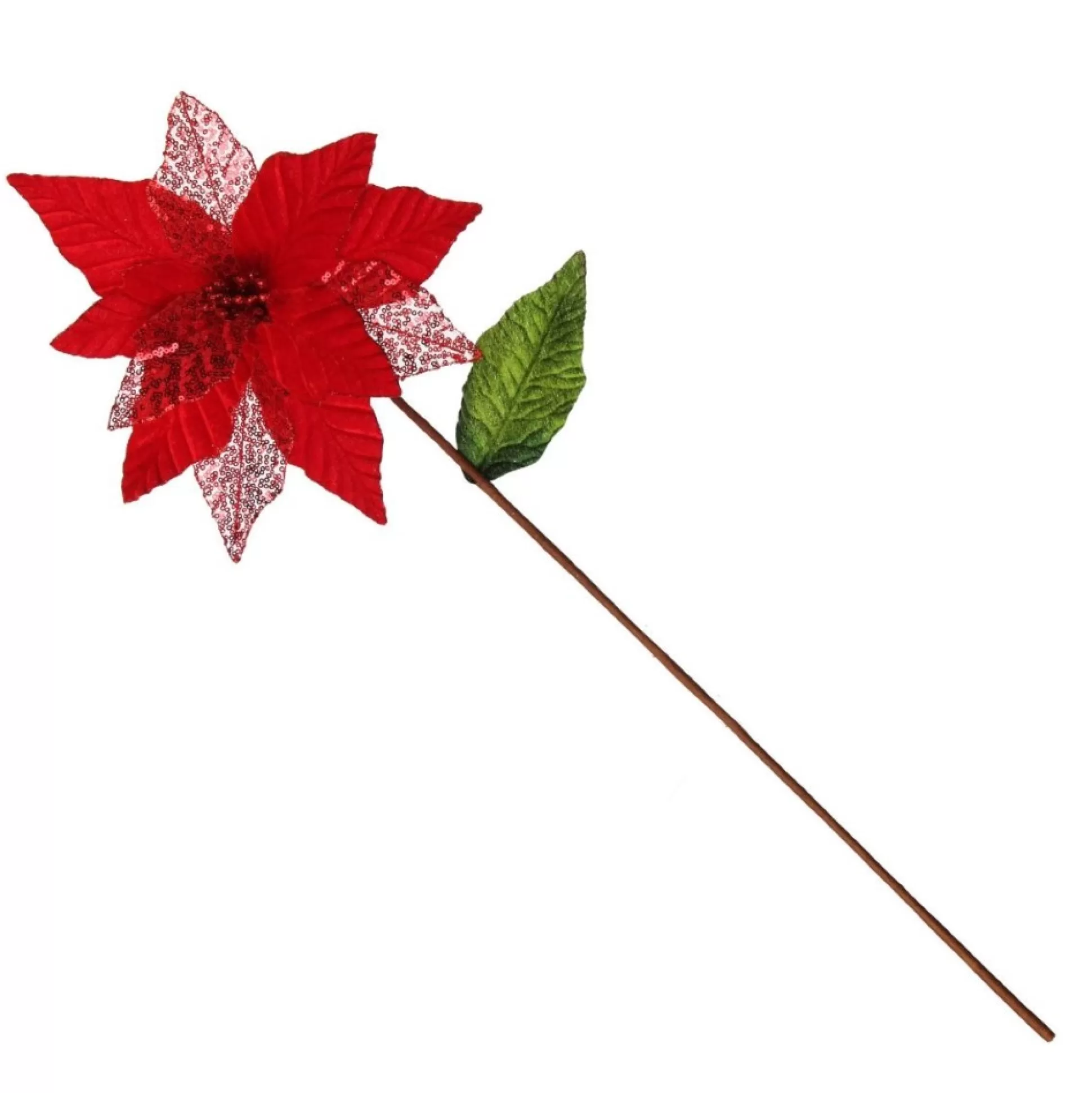 Red Velvet Sequin Flower Christmas Flowers |