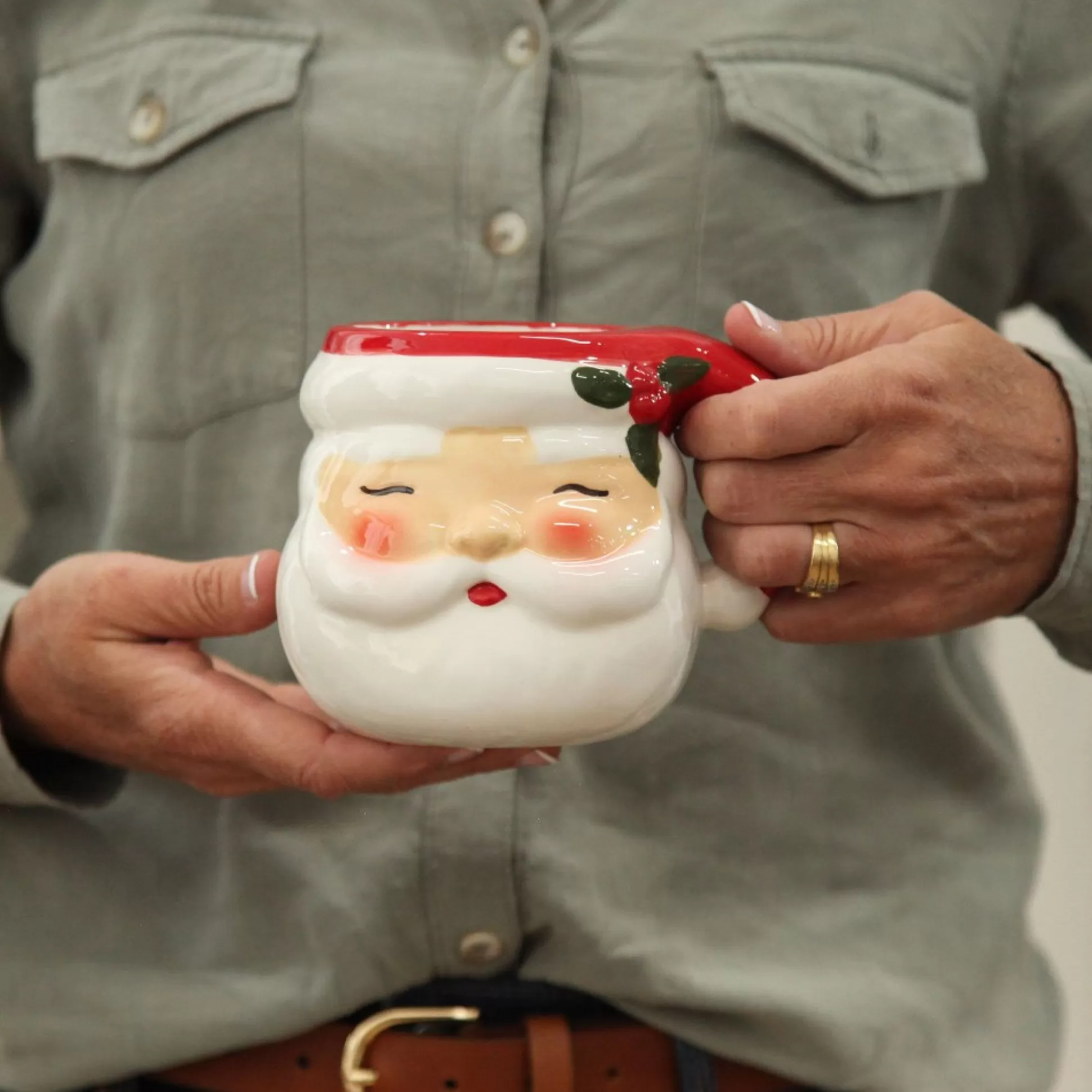 Retro Santa Christmas Mug Christmas Wine Glasses And Mugs |