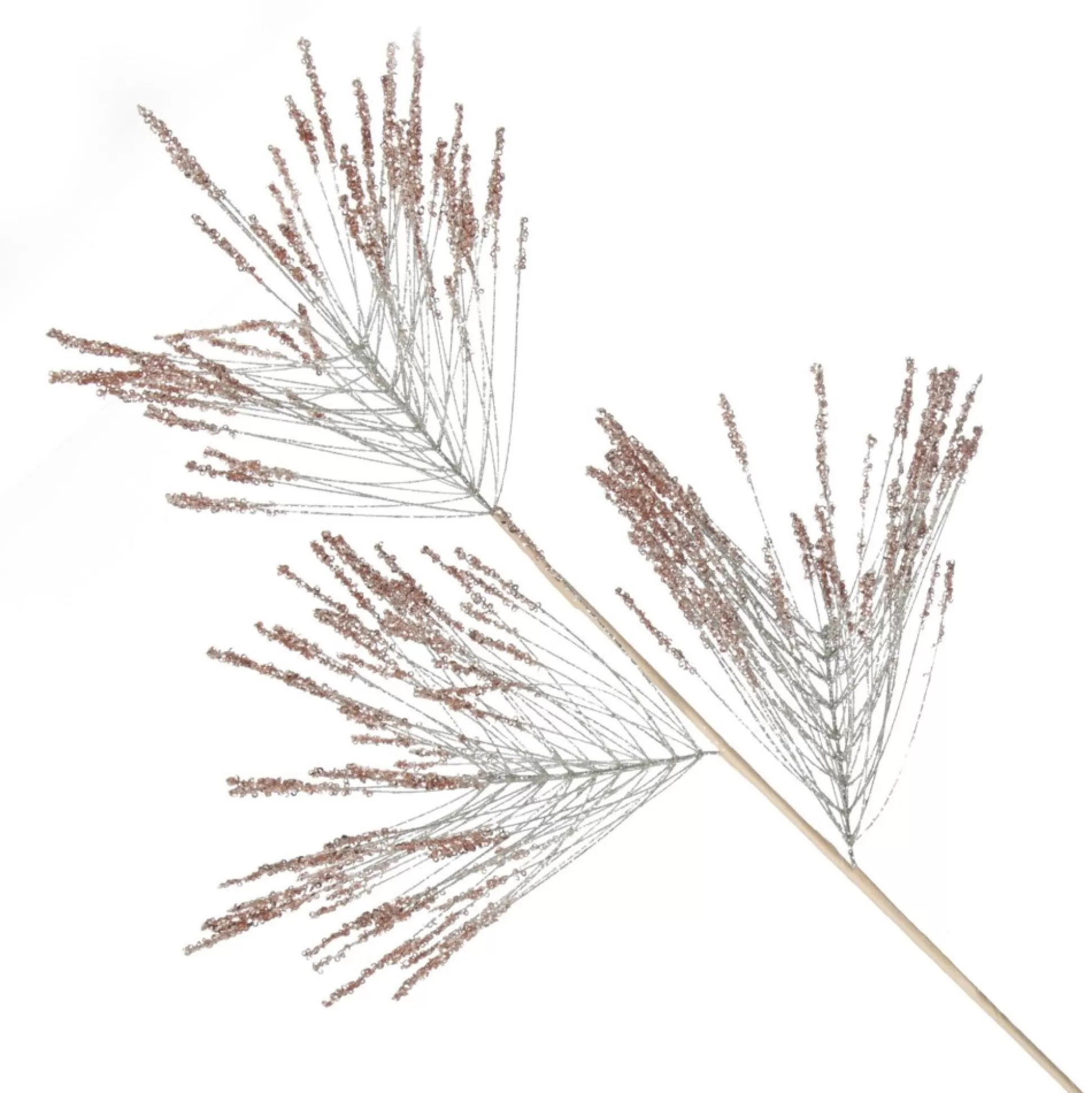 Rose Gold Glitter Grass Spray Christmas Sprays |