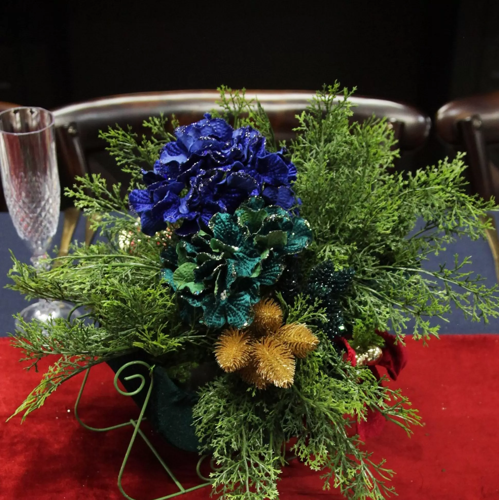 Royal Blue Hydrangea Flower Stem Christmas Flowers |