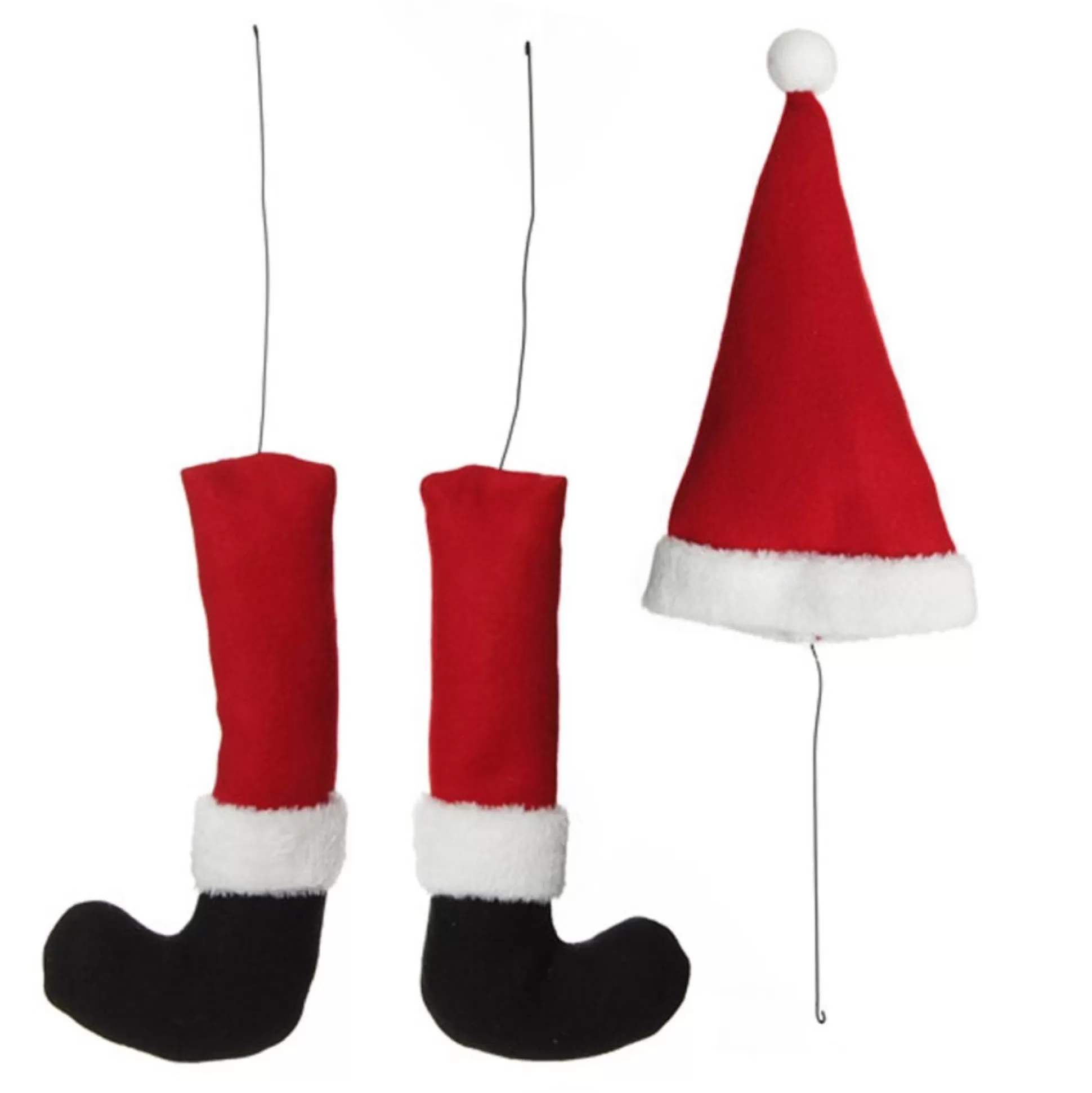 Santa Hat & Legs Pick Set Christmas Tree Picks |